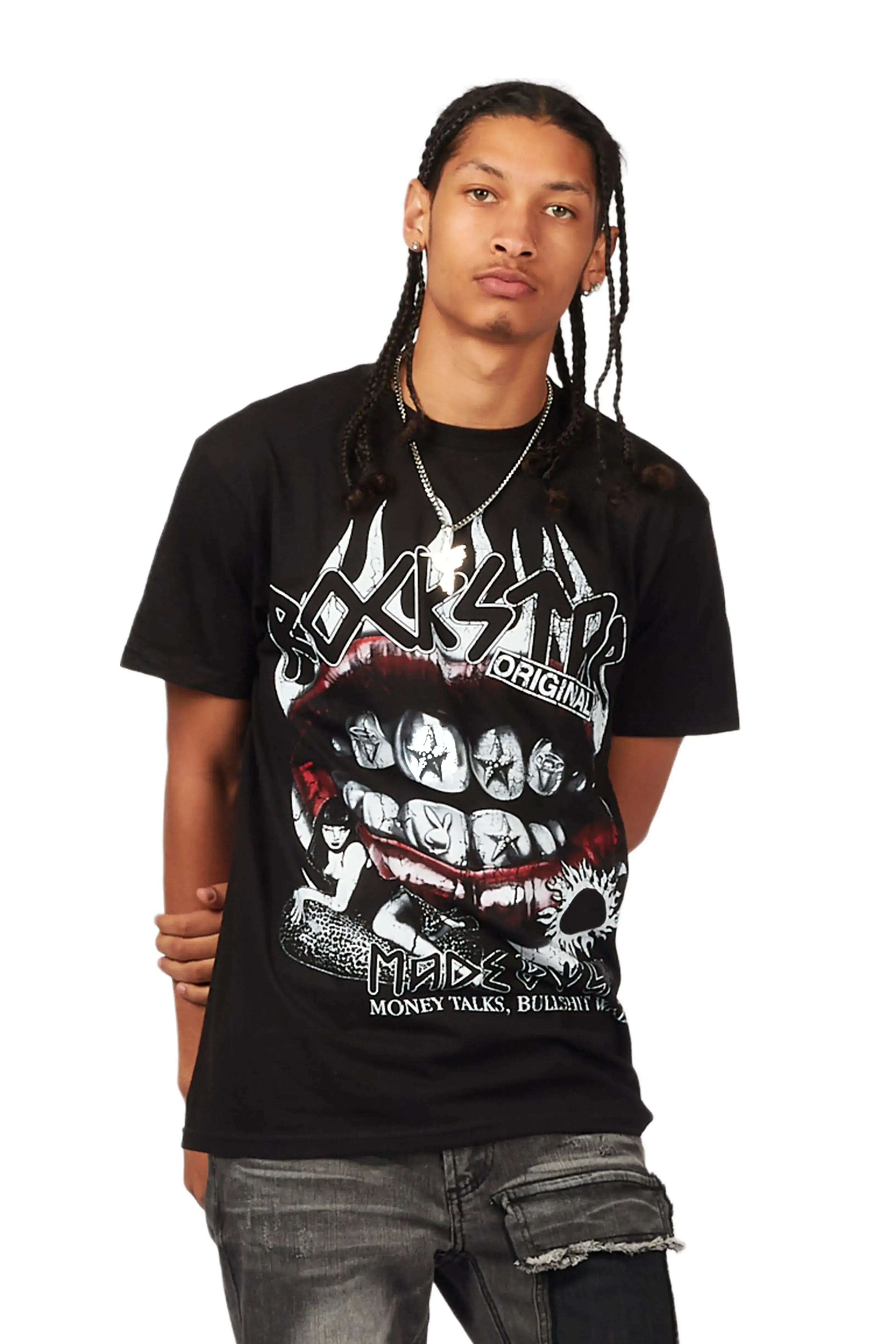 Niecy Black Graphic T-Shirt sold by Rockstar Original product image thumbnail 3