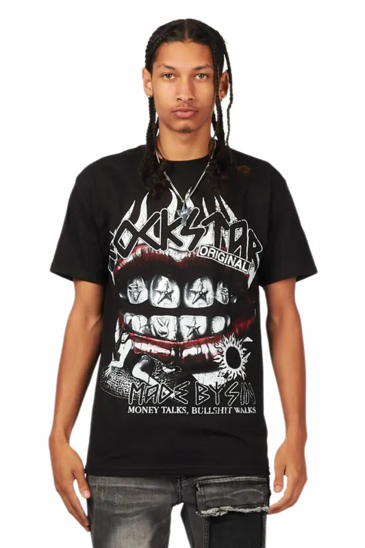 Niecy Black Graphic T-Shirt sold by Rockstar Original