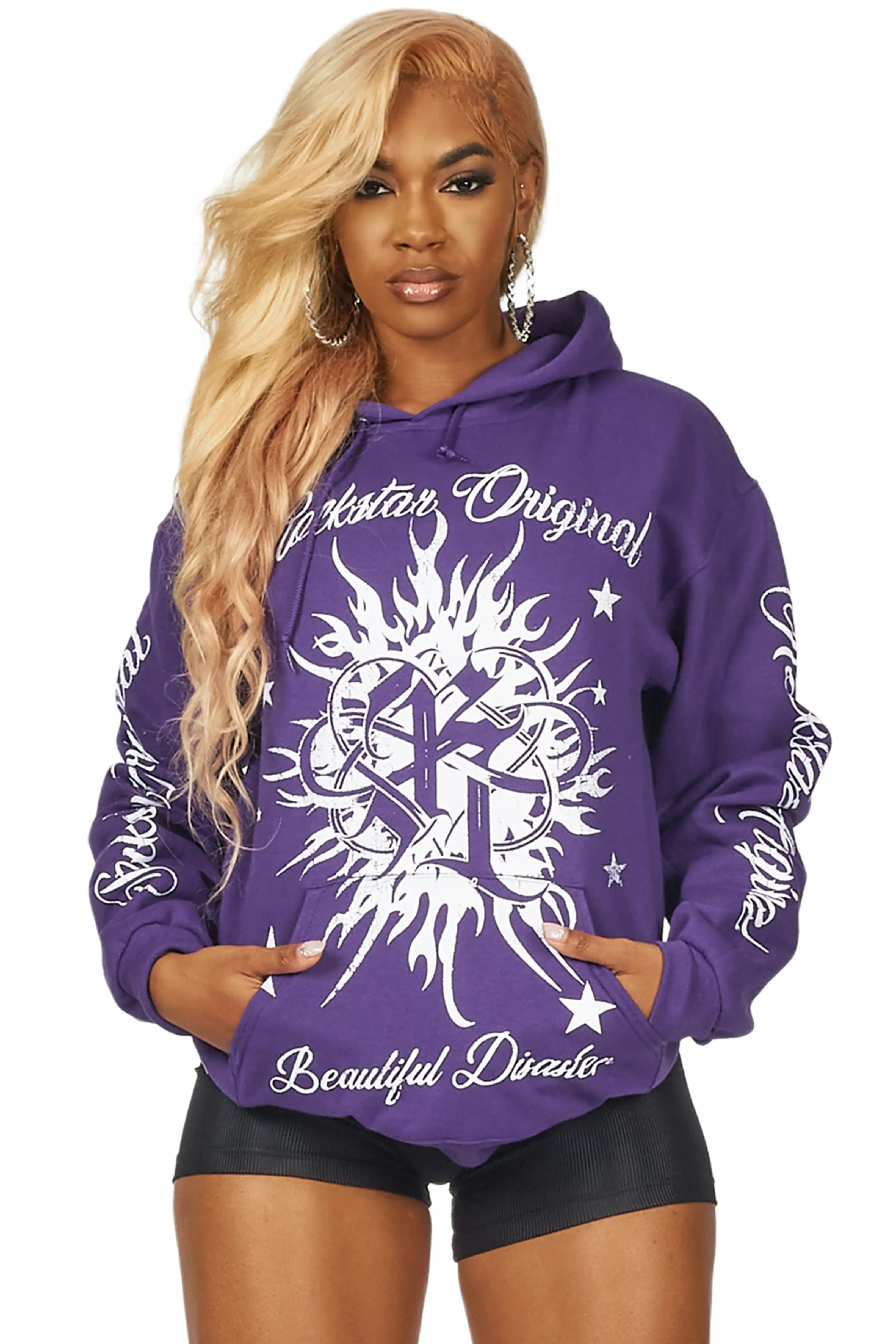 Tionnie Purple Oversized Hoodie sold by Rockstar Original