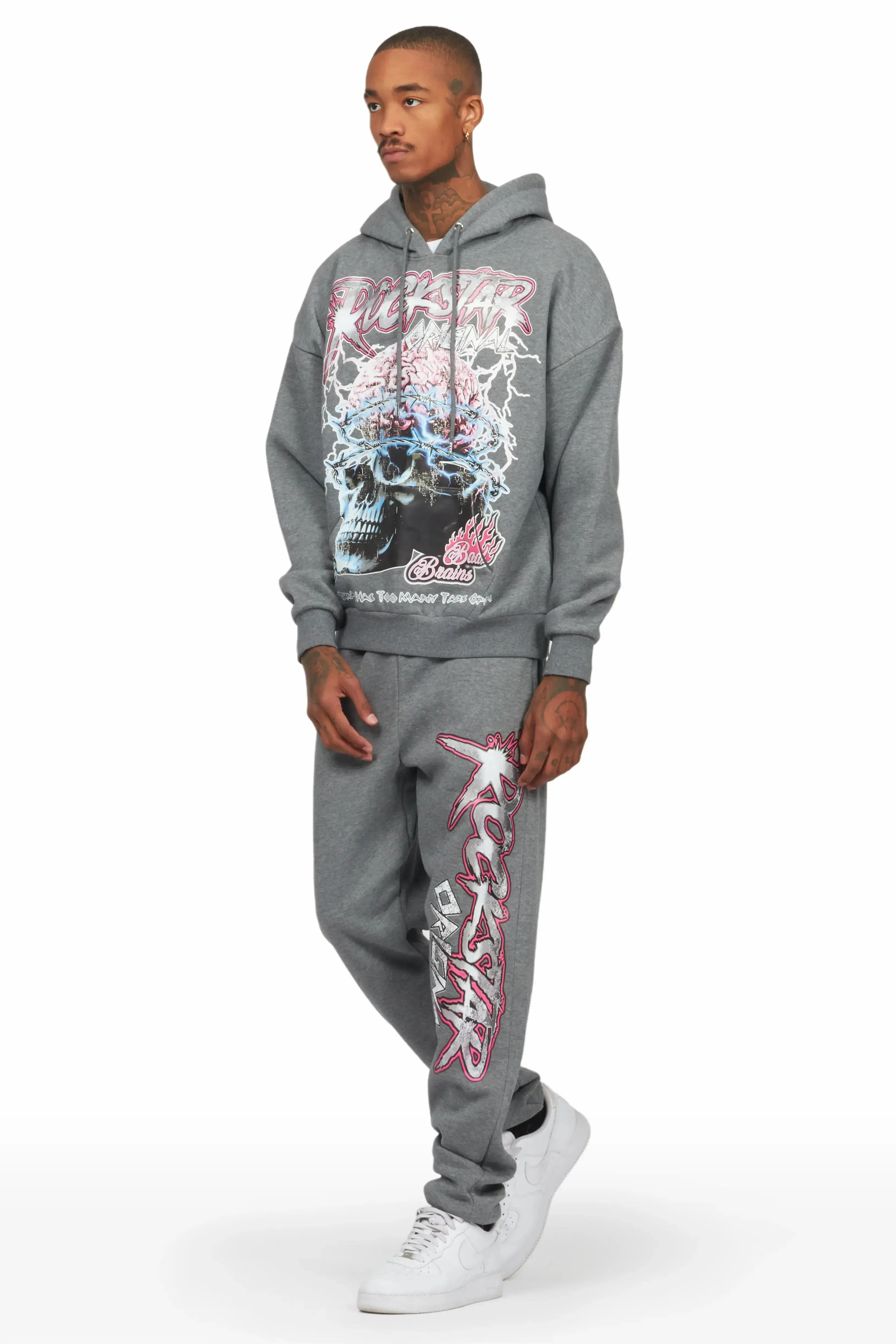 Anko Vintage Grey Relax Fit Track Set sold by Rockstar Original product image thumbnail 4