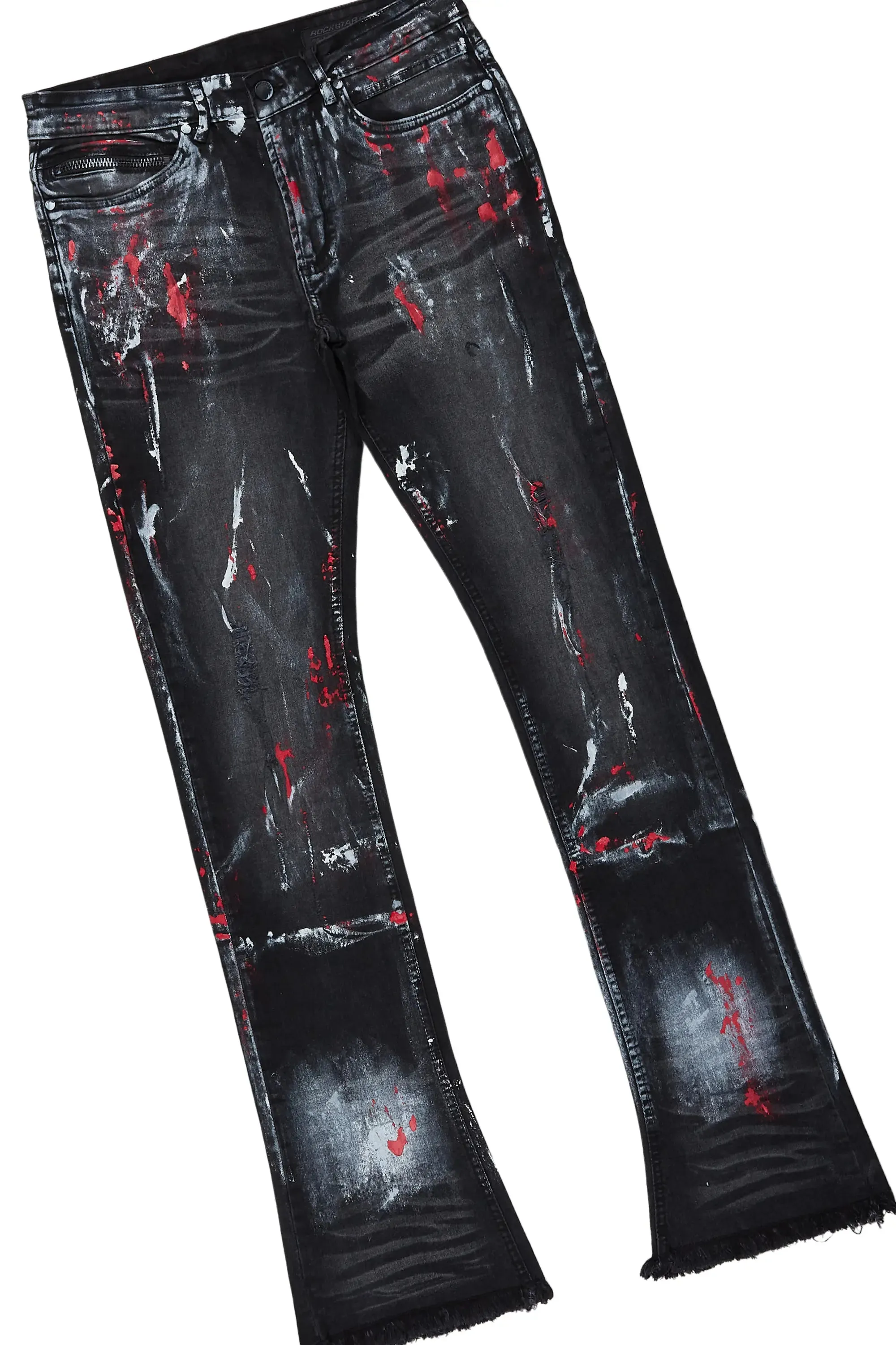 Amina Black T-Shirt/Stacked Flare Jean Set sold by Rockstar Original product image thumbnail 3