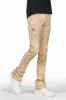 Zoticus Beige Stacked Flare Jean sold by Rockstar Original