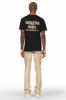 Zoticus Beige Stacked Flare Jean sold by Rockstar Original