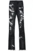 Landis Black Painter Super Stacked Flare Jean sold by Rockstar Original