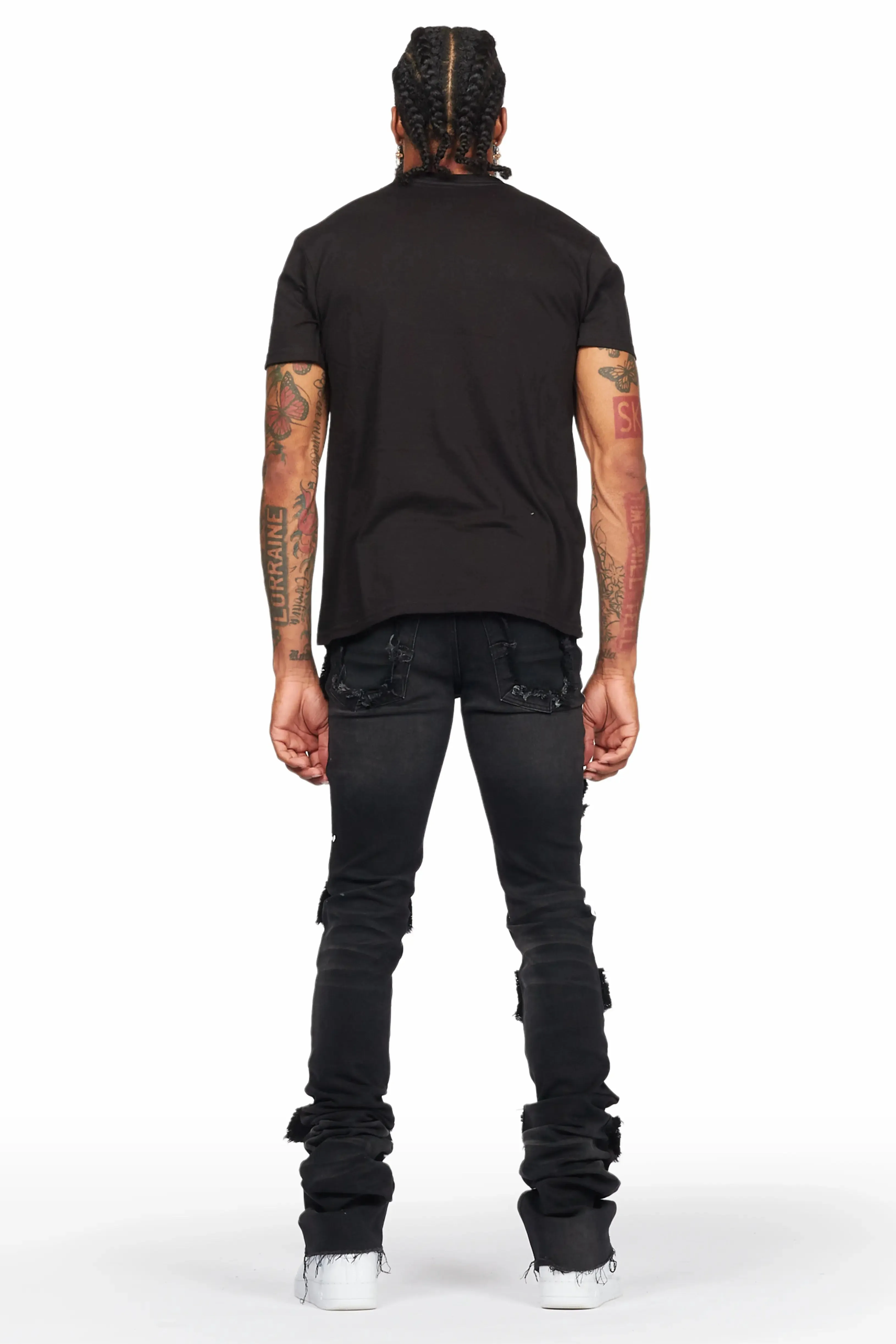 Landis Black Painter Super Stacked Flare Jean sold by Rockstar Original product image thumbnail 5