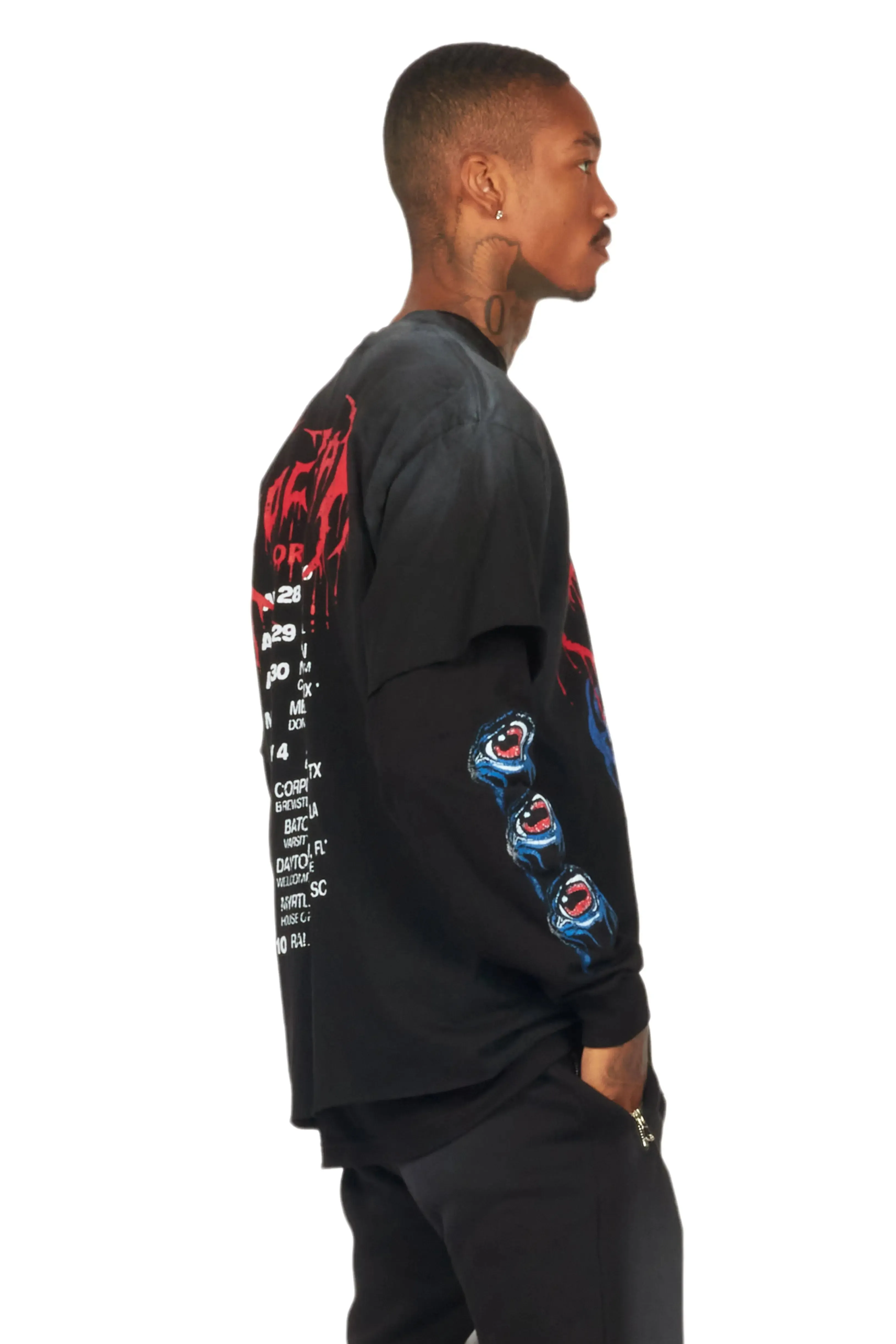 shirt layer long sleeved T-shirt  レイヤー Layered Long-Sleeve T-Shirt | Parallel