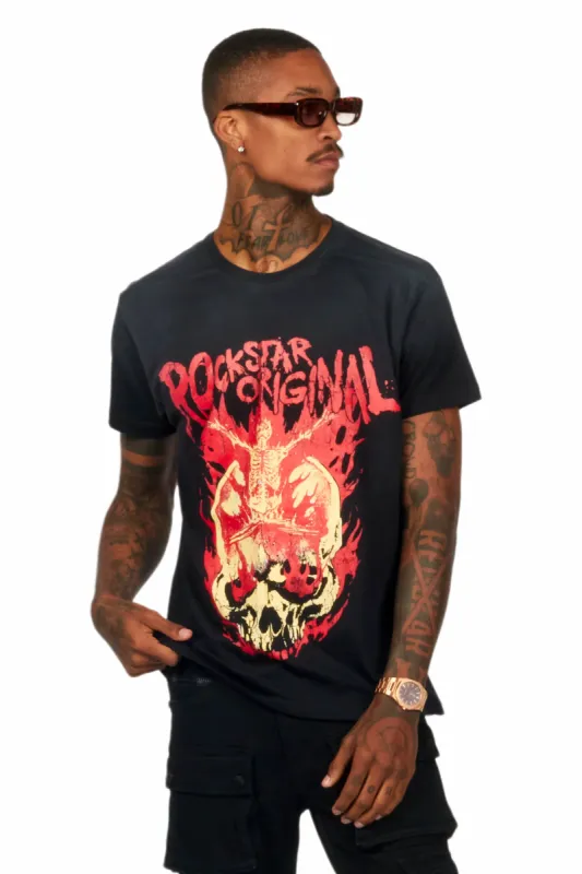 Waho Black Graphic T-Shirt sold by Rockstar Original