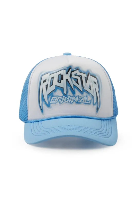 Gangsta White/Blue Trucker Hat sold by Rockstar Original