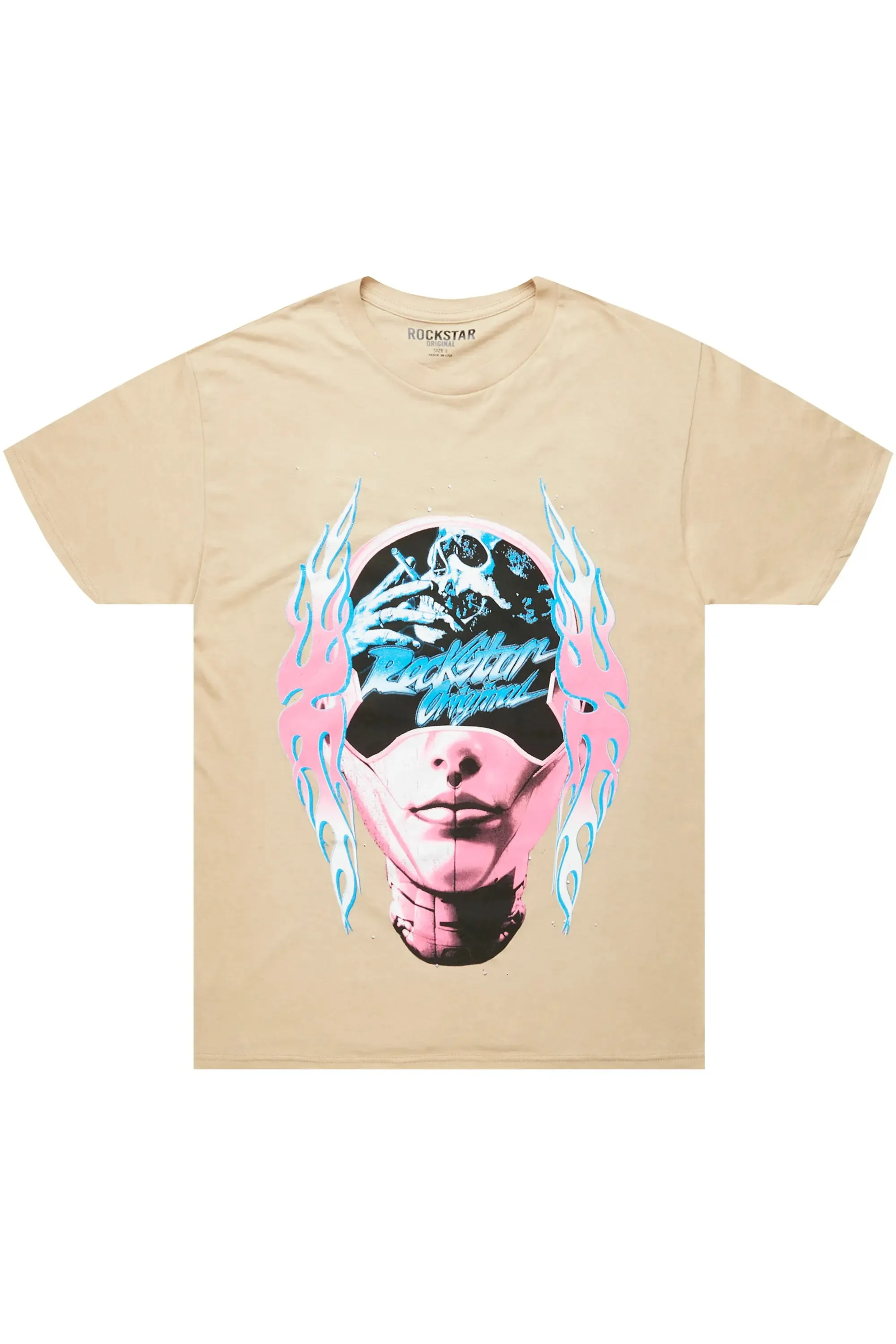 Blocka Beige Graphic T-Shirt sold by Rockstar Original product image thumbnail 2