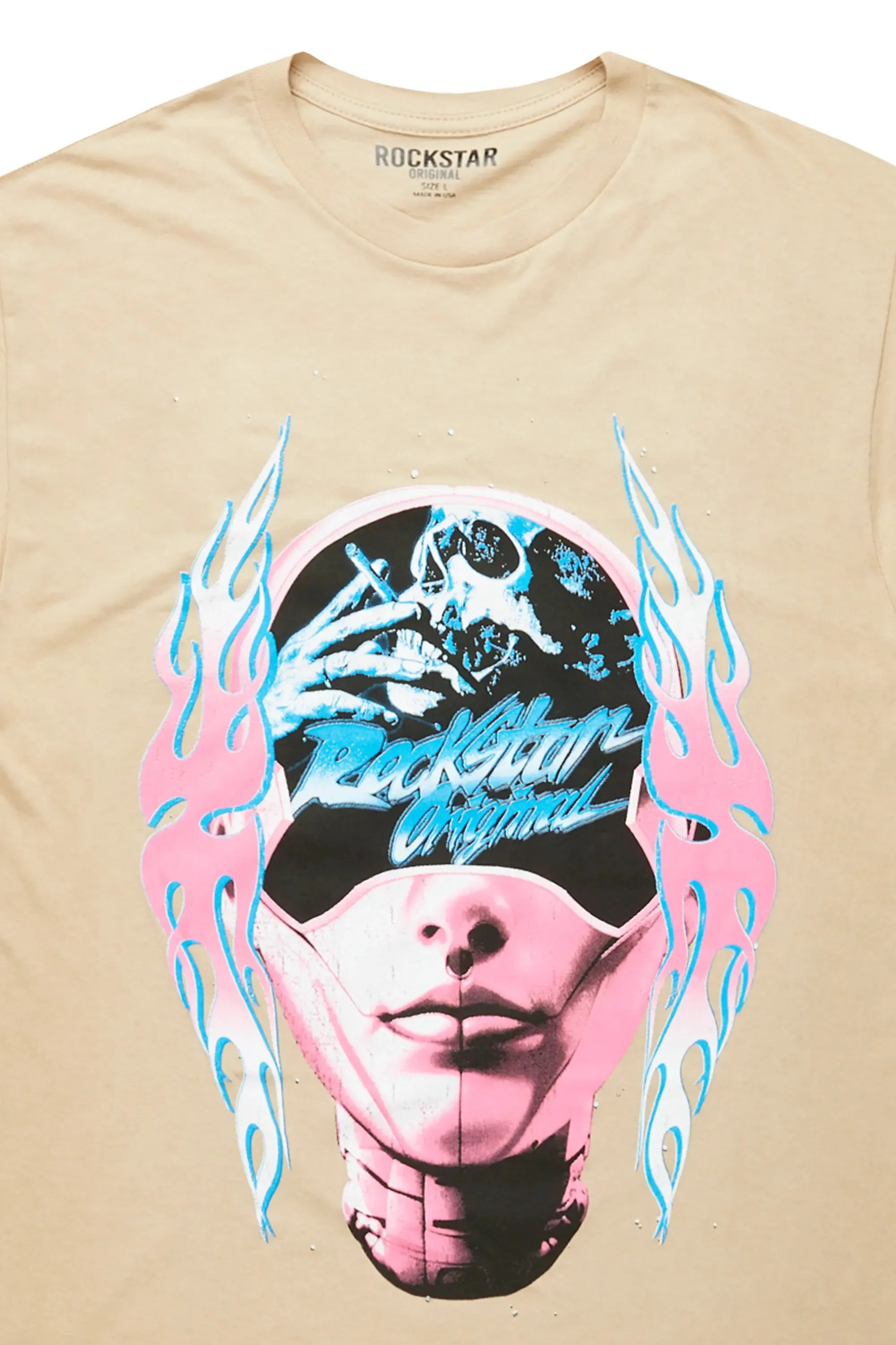 Blocka Beige Graphic T-Shirt sold by Rockstar Original product image thumbnail 3