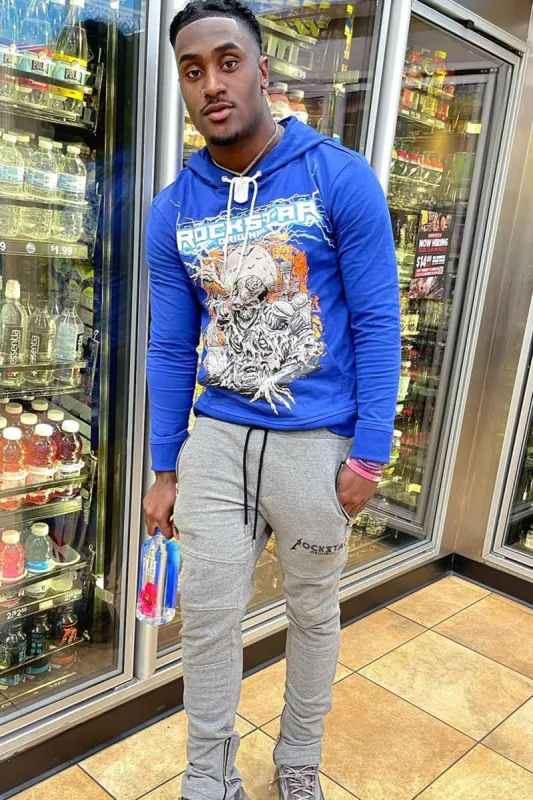 Zone Printed Hoodie-Royal Blue sold by Rockstar Original