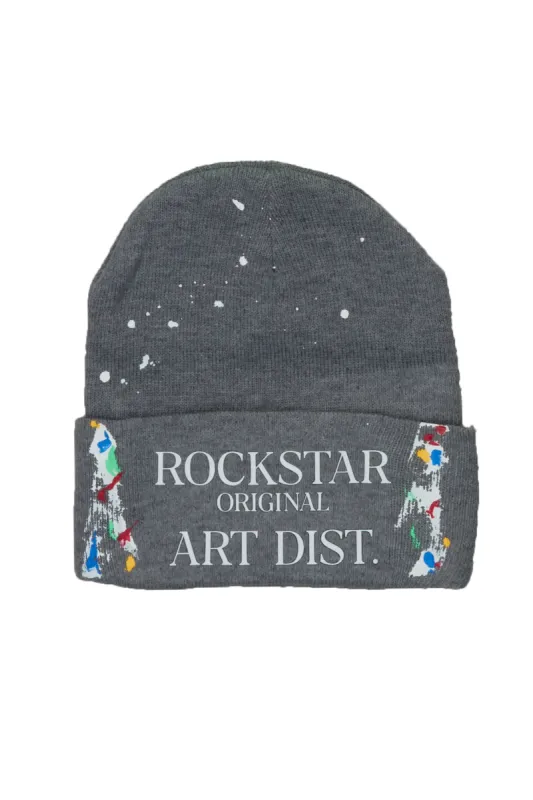 Axelly Grey/White Graphic Beanie sold by Rockstar Original