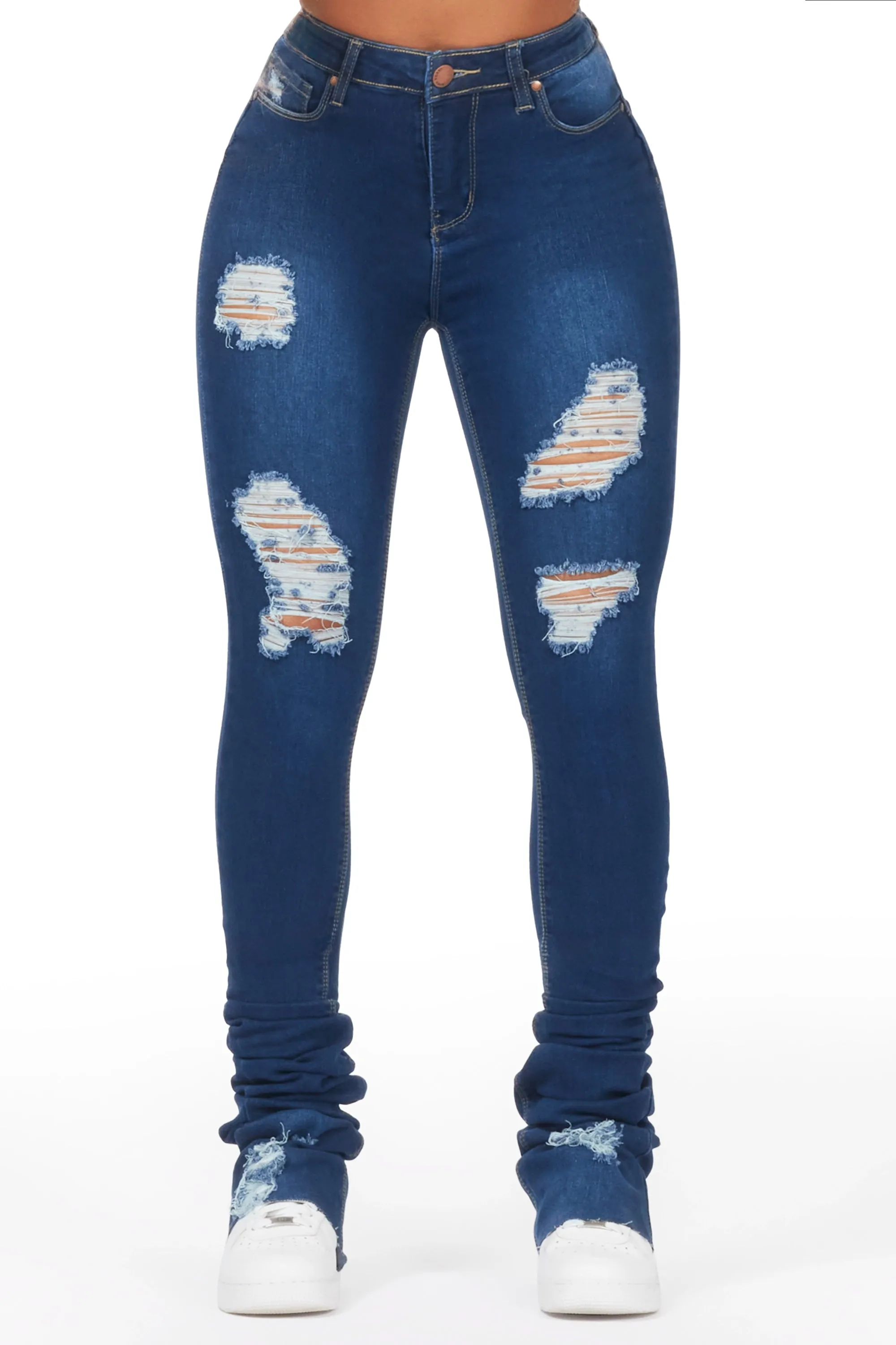 Samuka Dark Wash Super Stacked Jean sold by Rockstar Original