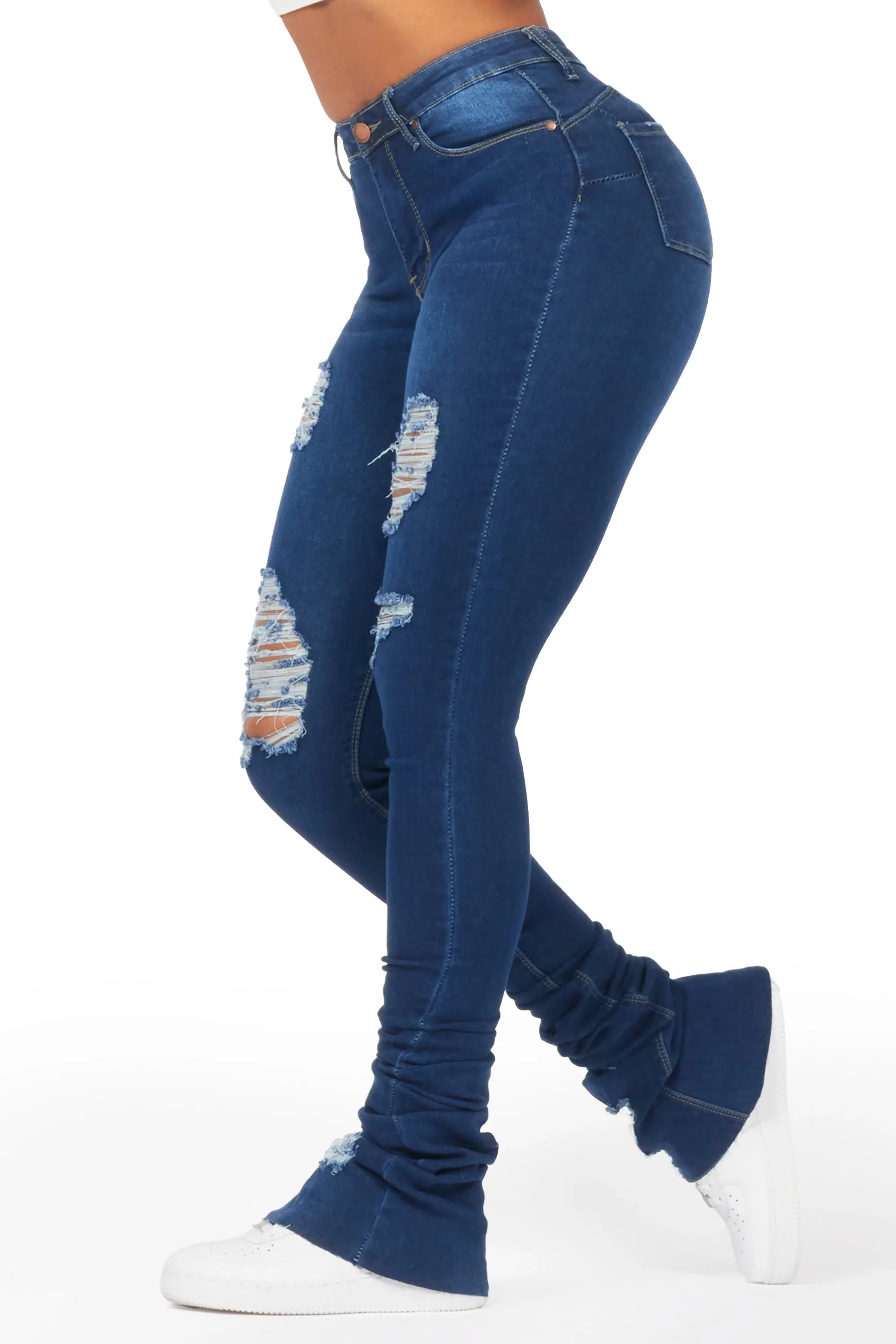 Samuka Dark Wash Super Stacked Jean sold by Rockstar Original product image thumbnail 3