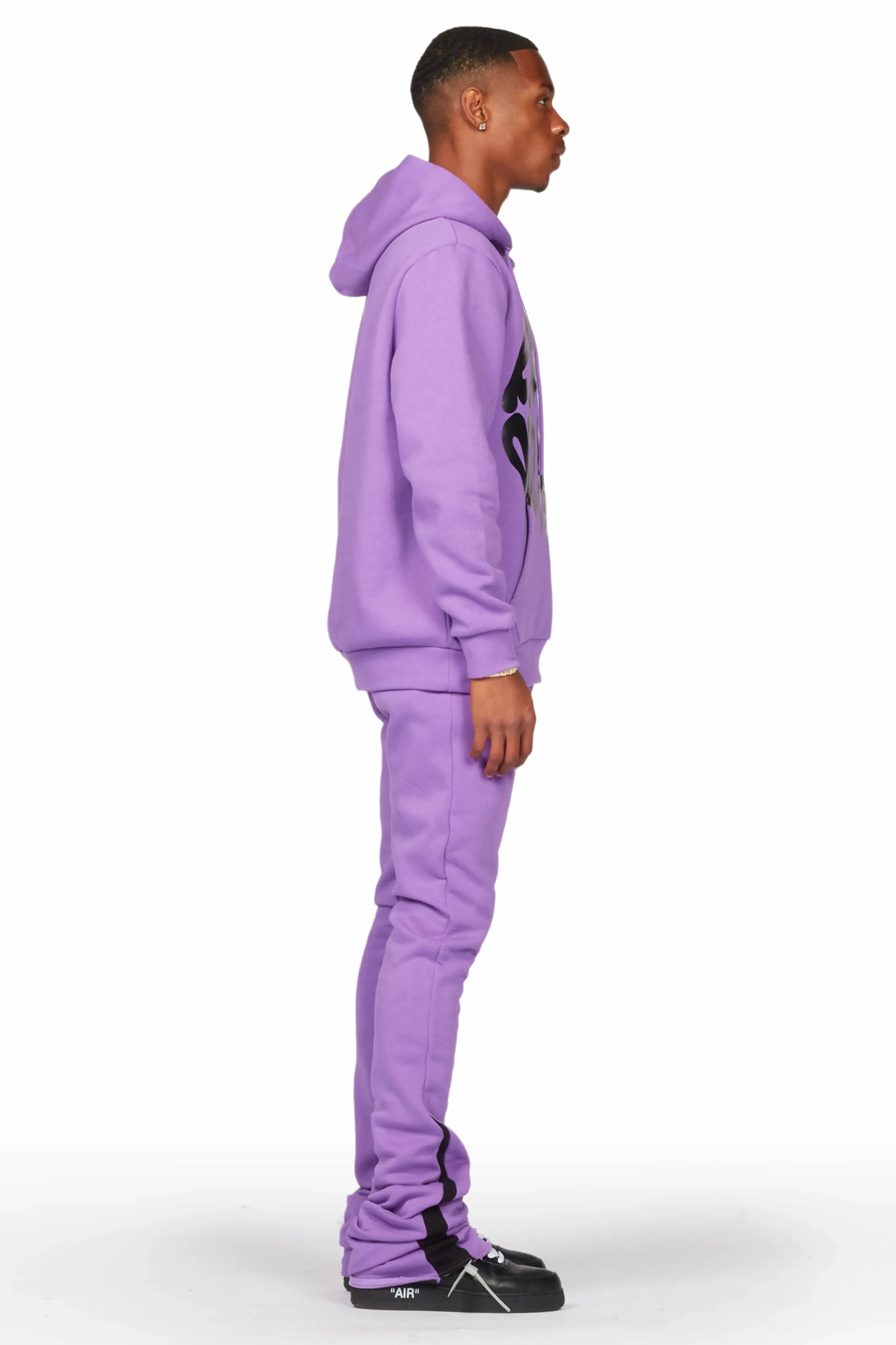 Thierry Purple Super Stacked Flare Track Pant Set sold by Rockstar Original product image thumbnail 4