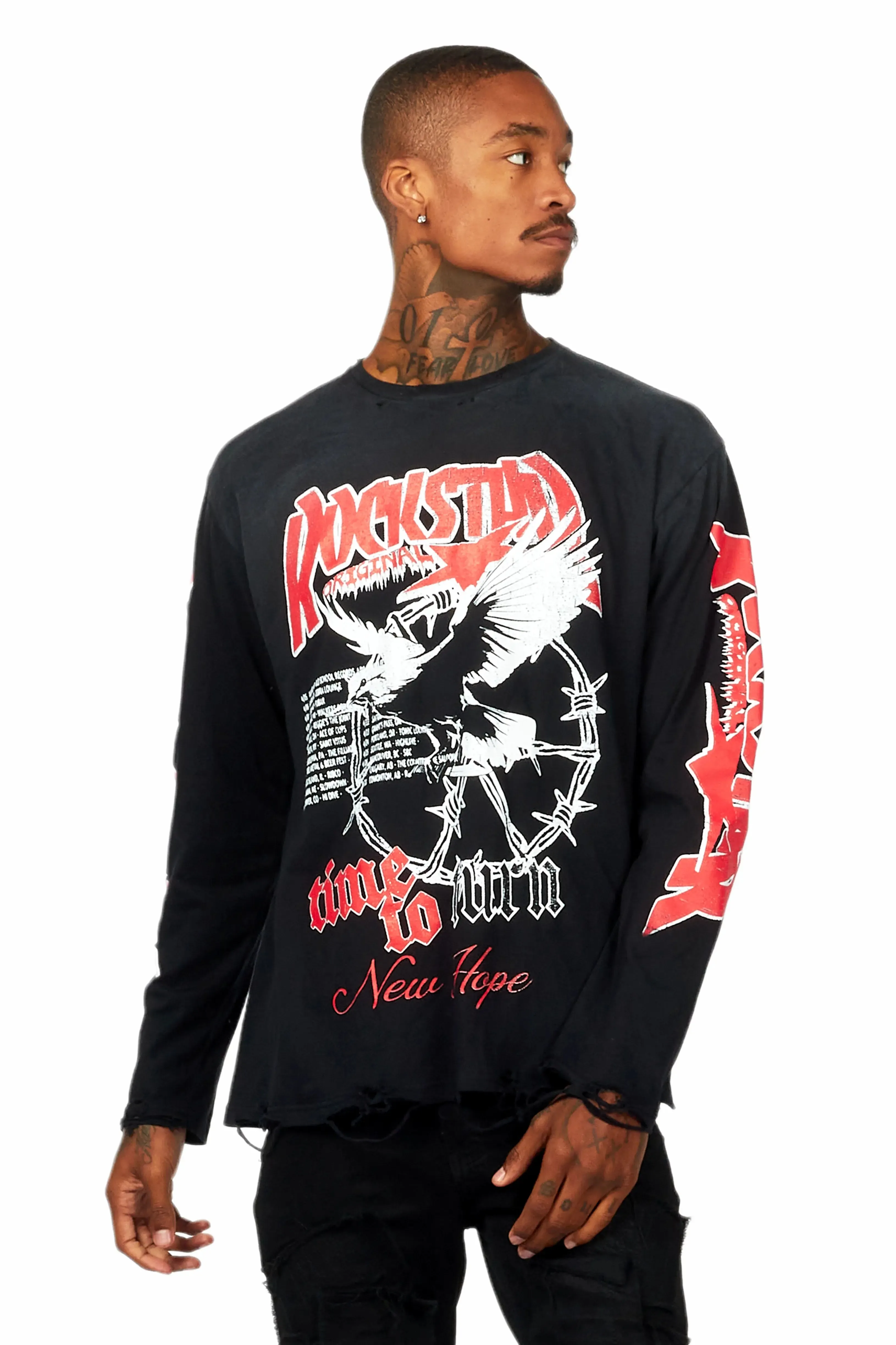 Burial Black Long Sleeve Graphic T-Shirt sold by Rockstar Original