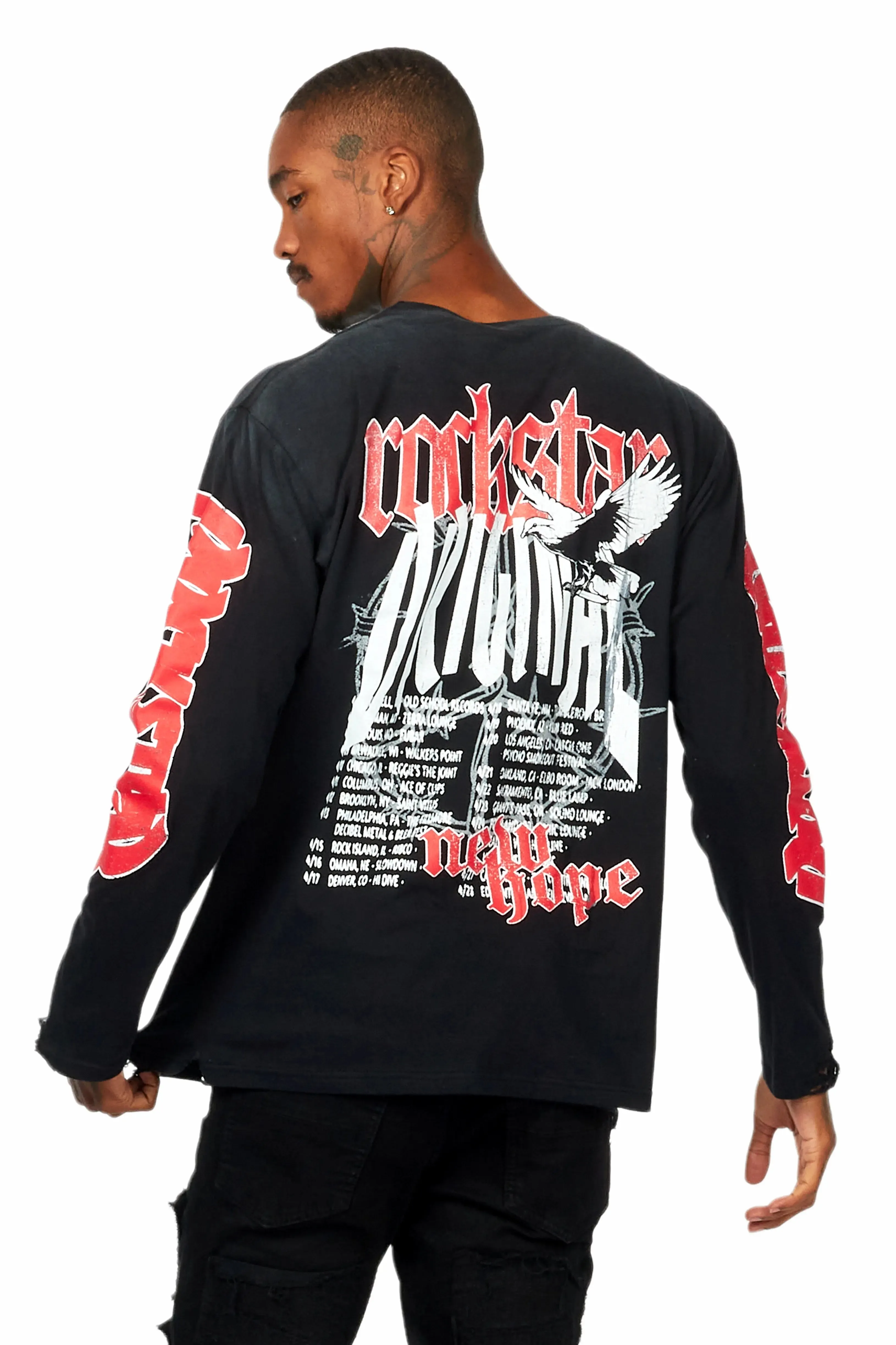 Burial Black Long Sleeve Graphic T-Shirt sold by Rockstar Original product image thumbnail 4