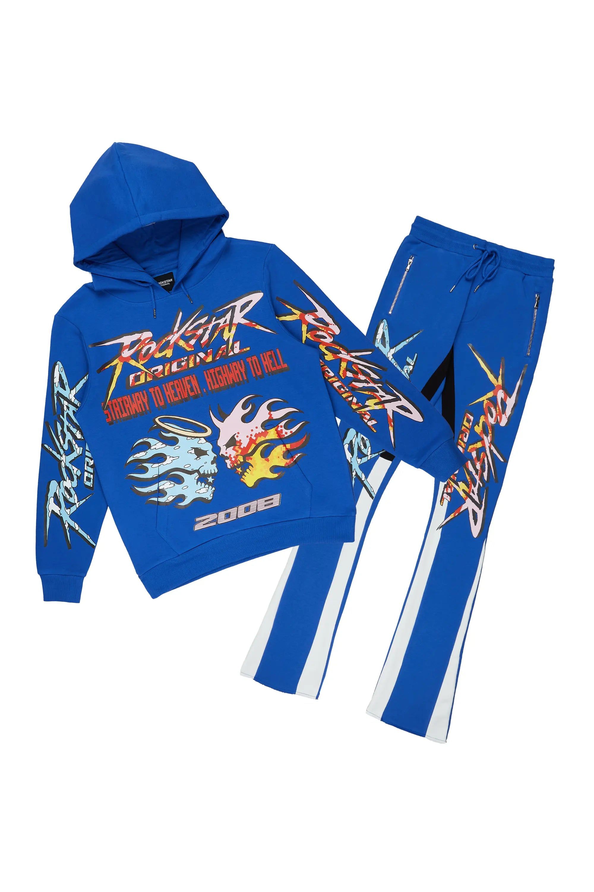 Sky Royal Blue Stacked Flare Track Set sold by Rockstar Original product image thumbnail 2