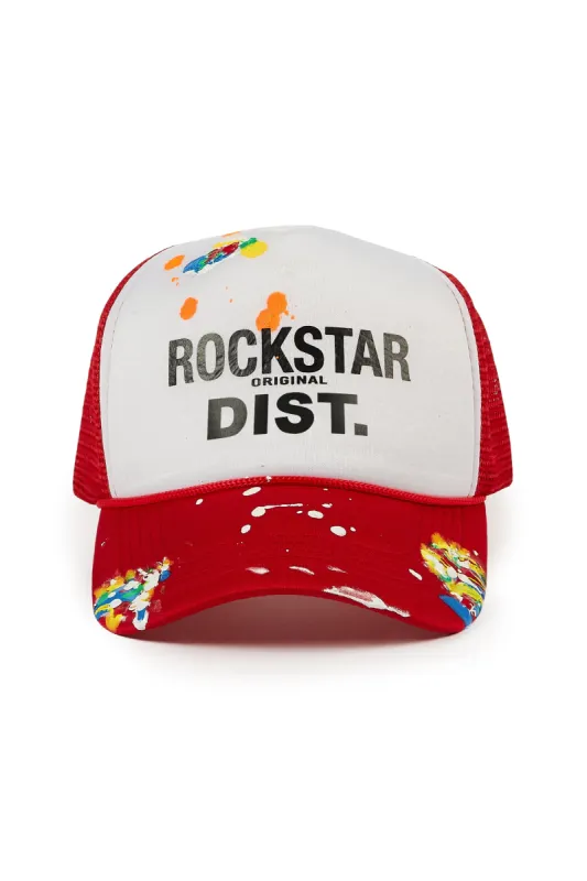 Neptune White/Red Trucker Hat sold by Rockstar Original