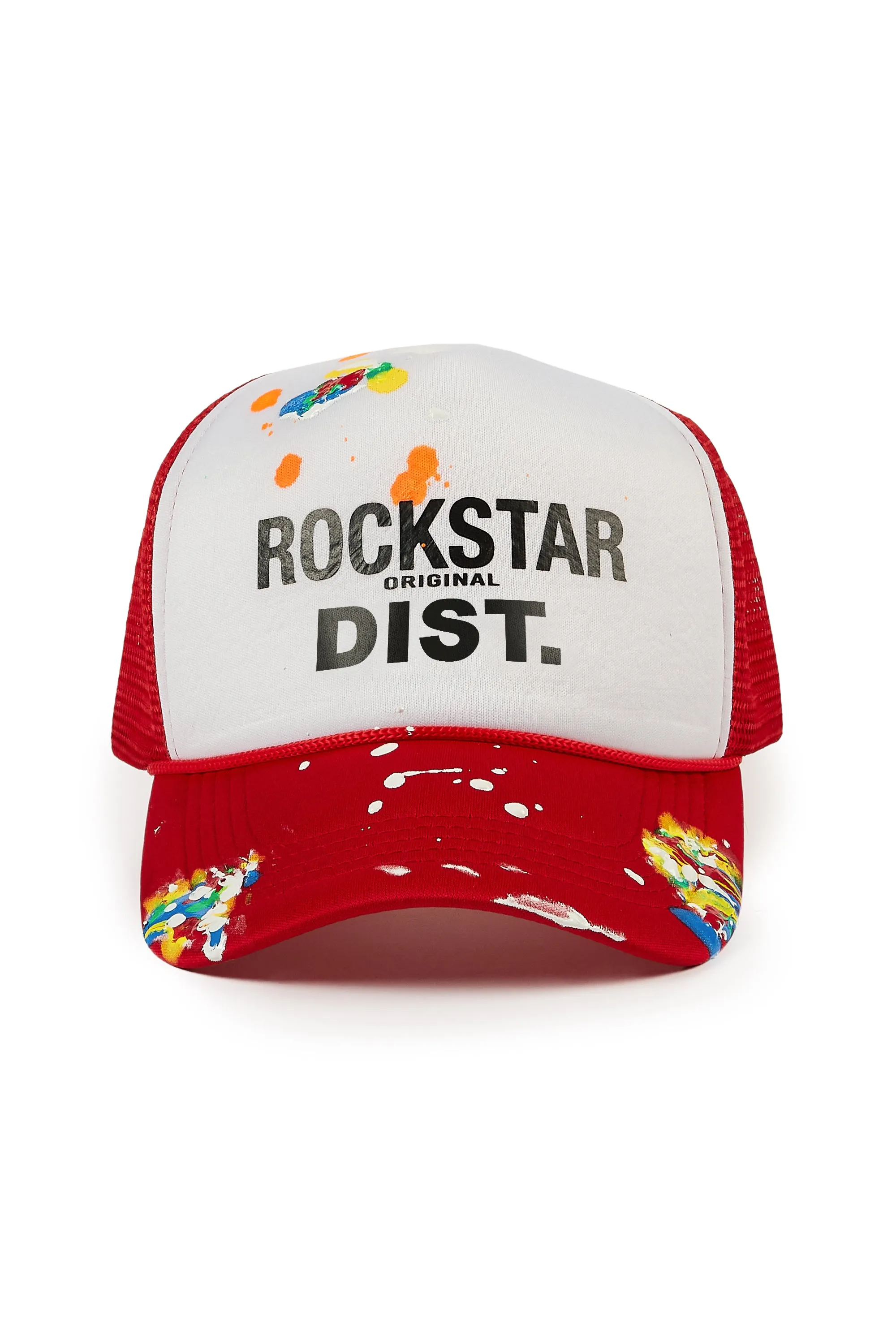 Neptune White/Red Trucker Hat sold by Rockstar Original