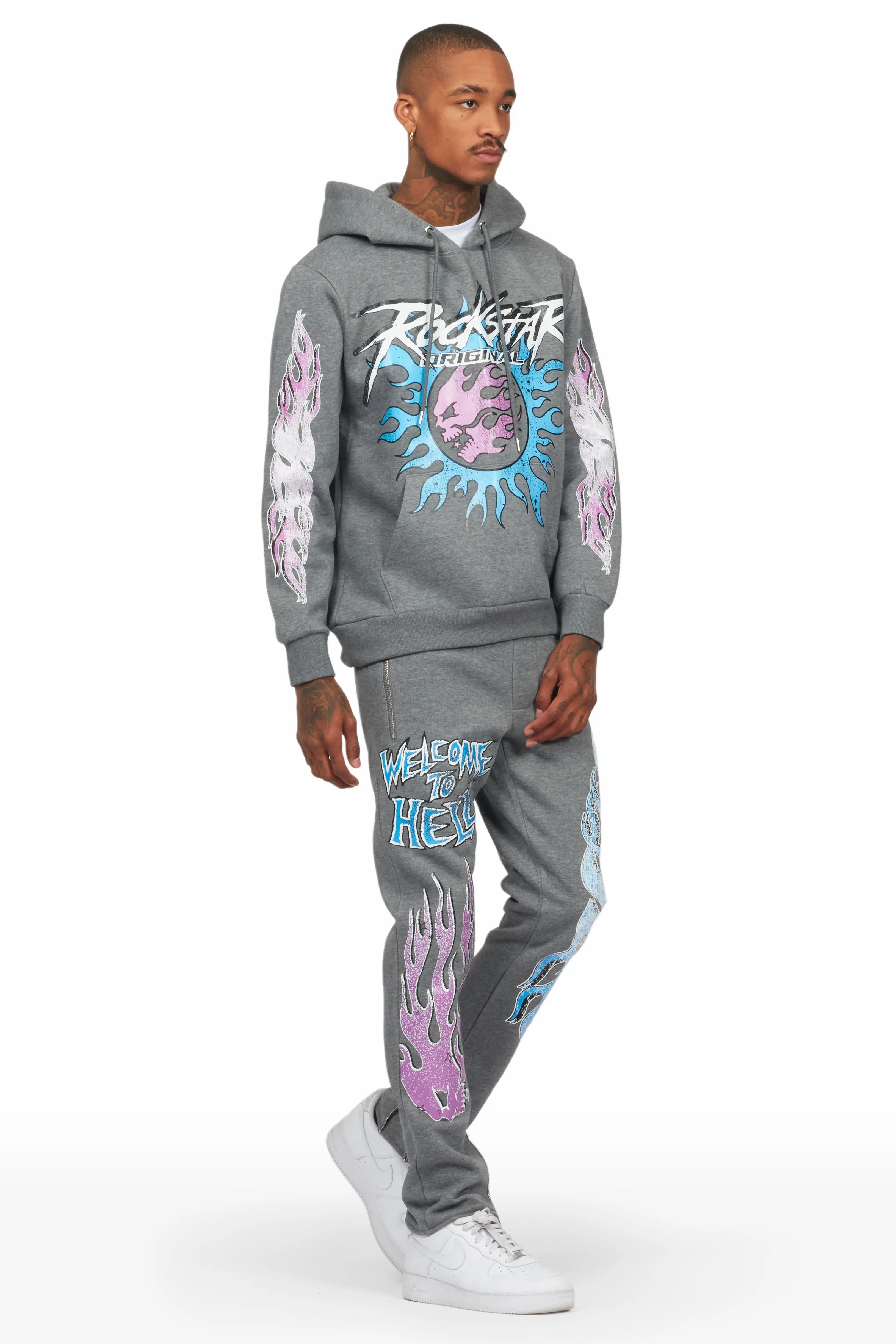 Lister Vintage Grey Slim Fit Track Set sold by Rockstar Original product image thumbnail 3