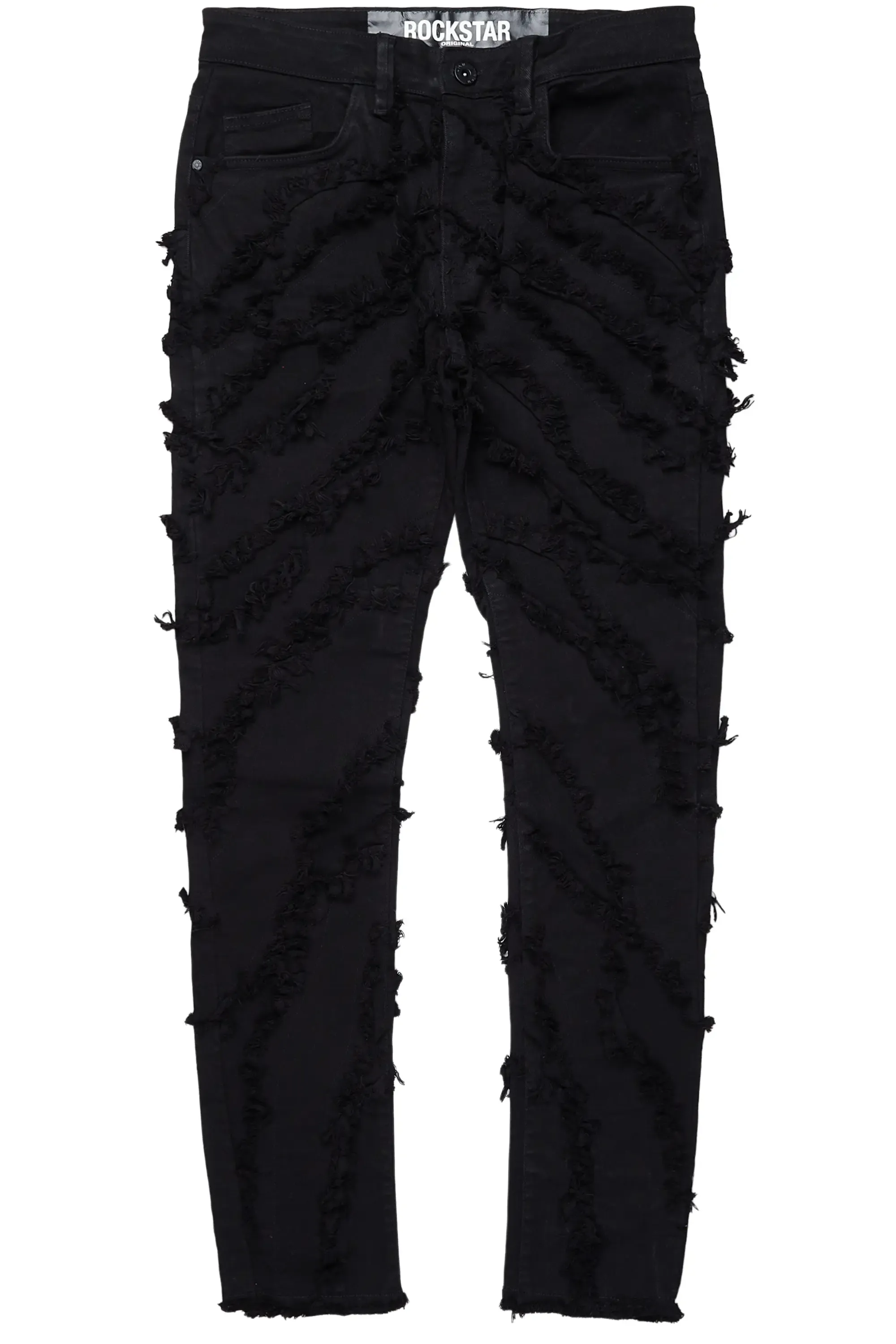 Balta Black Diagonal Patch Skinny Fit Jean sold by Rockstar Original product image thumbnail 2