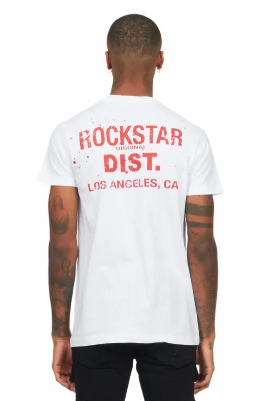 Teddy White/Red Graphic T-Shirt sold by Rockstar Original