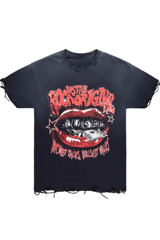 Bloke Black Oversized Graphic T-Shirt sold by Rockstar Original