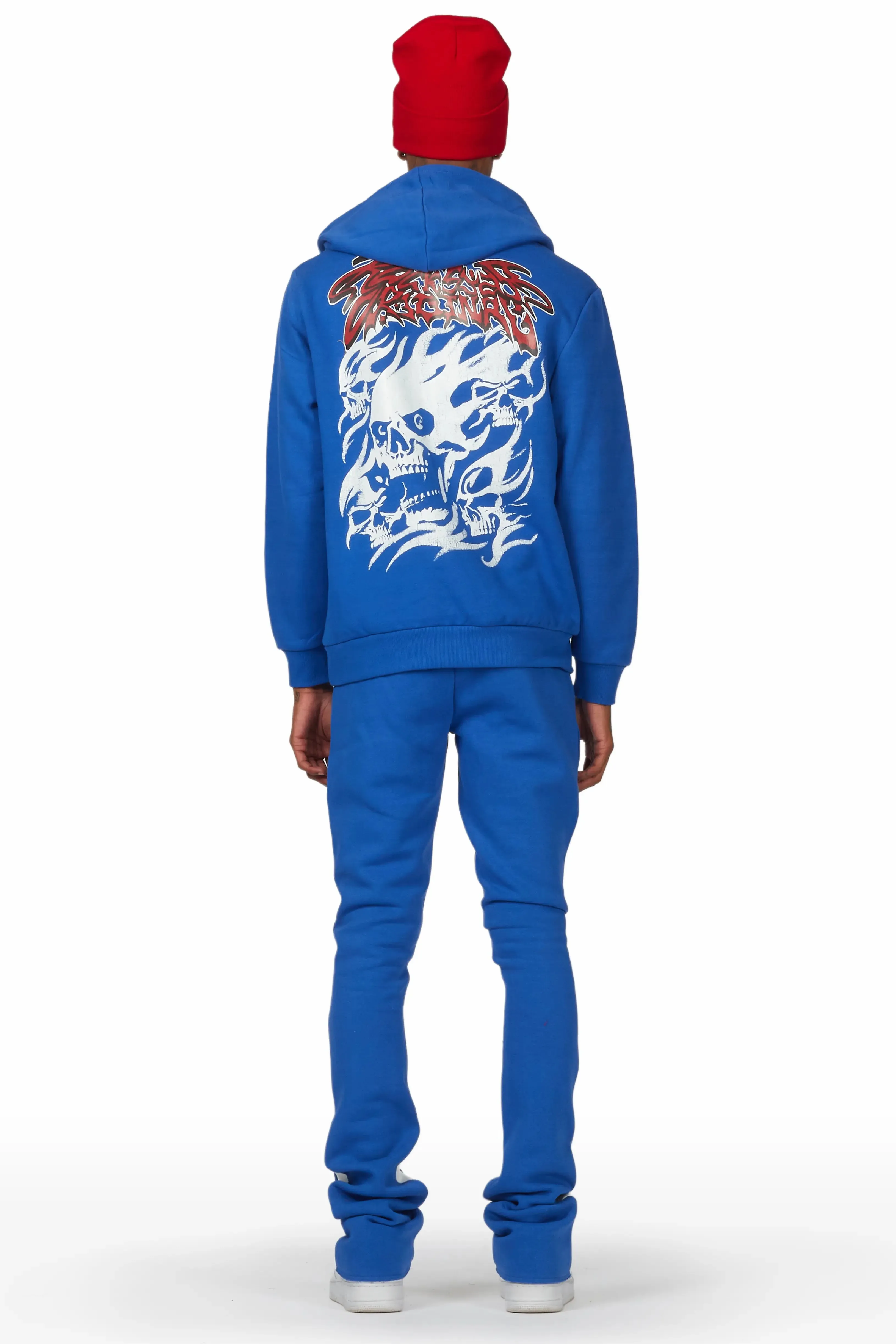 Smoky Royal Blue Hoodie Stacked Flare Track Set sold by Rockstar Original product image thumbnail 4