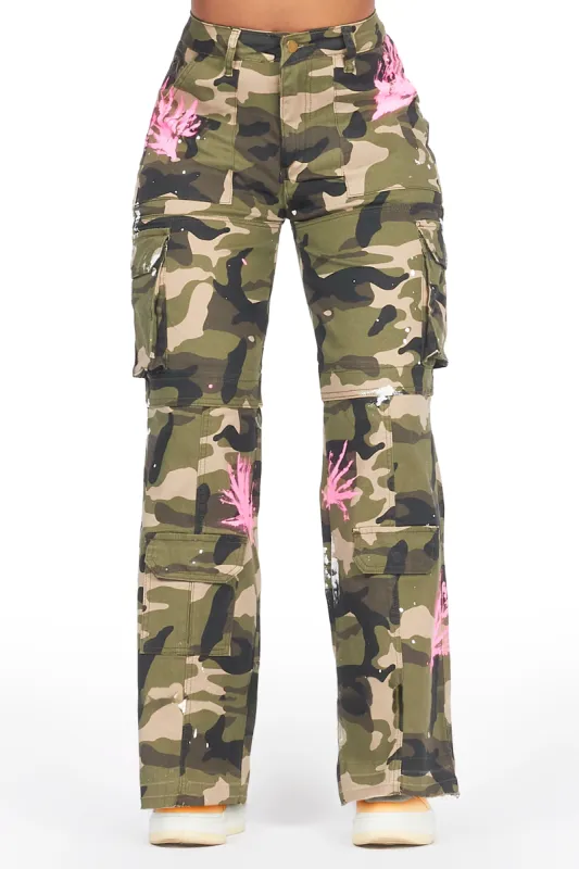 Sheree Camo Painted Wide Leg Jean sold by Rockstar Original