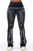 Maranda Black Stacked Flare Jean sold by Rockstar Original