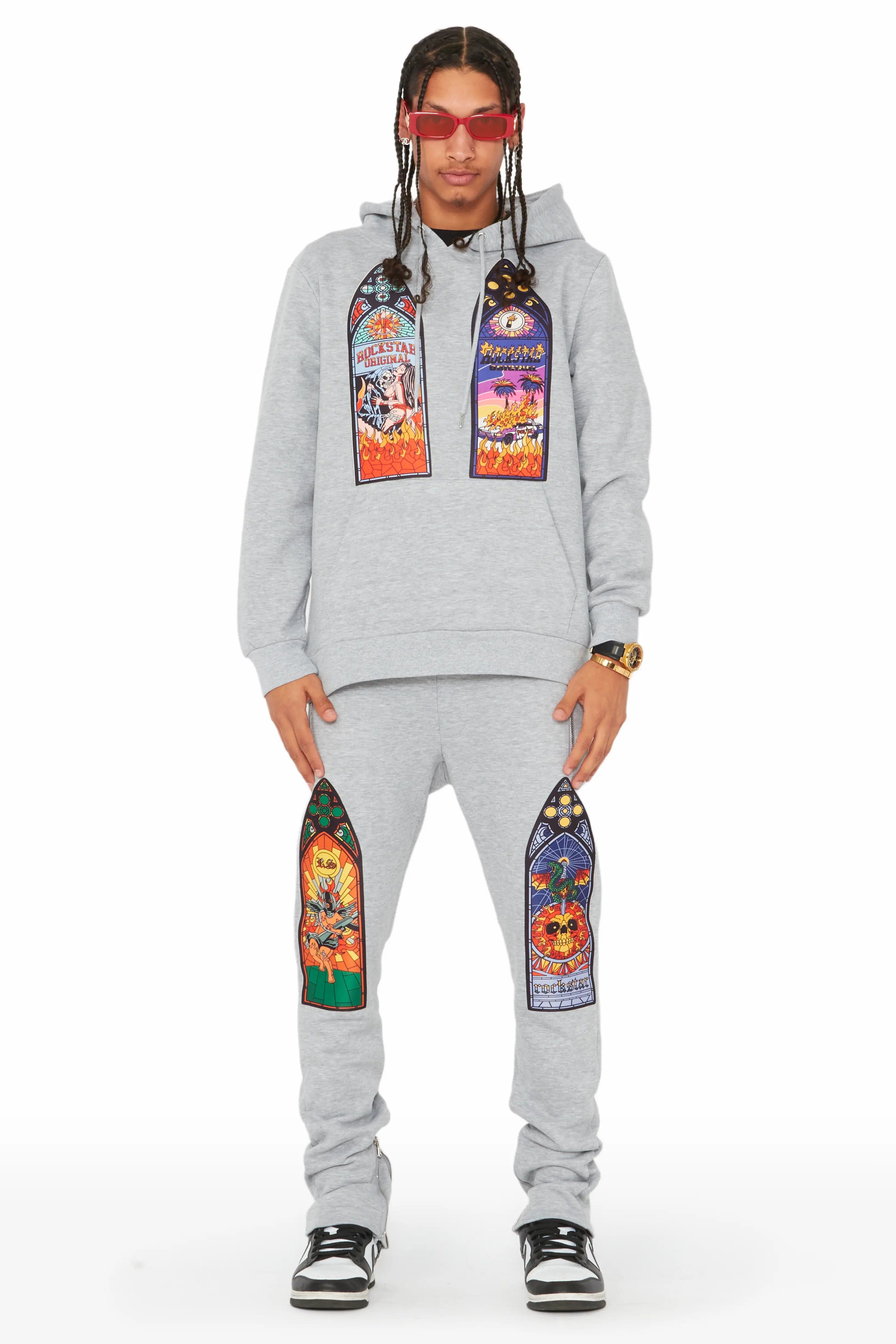 Hamish Grey Slim Fit Track Set sold by Rockstar Original