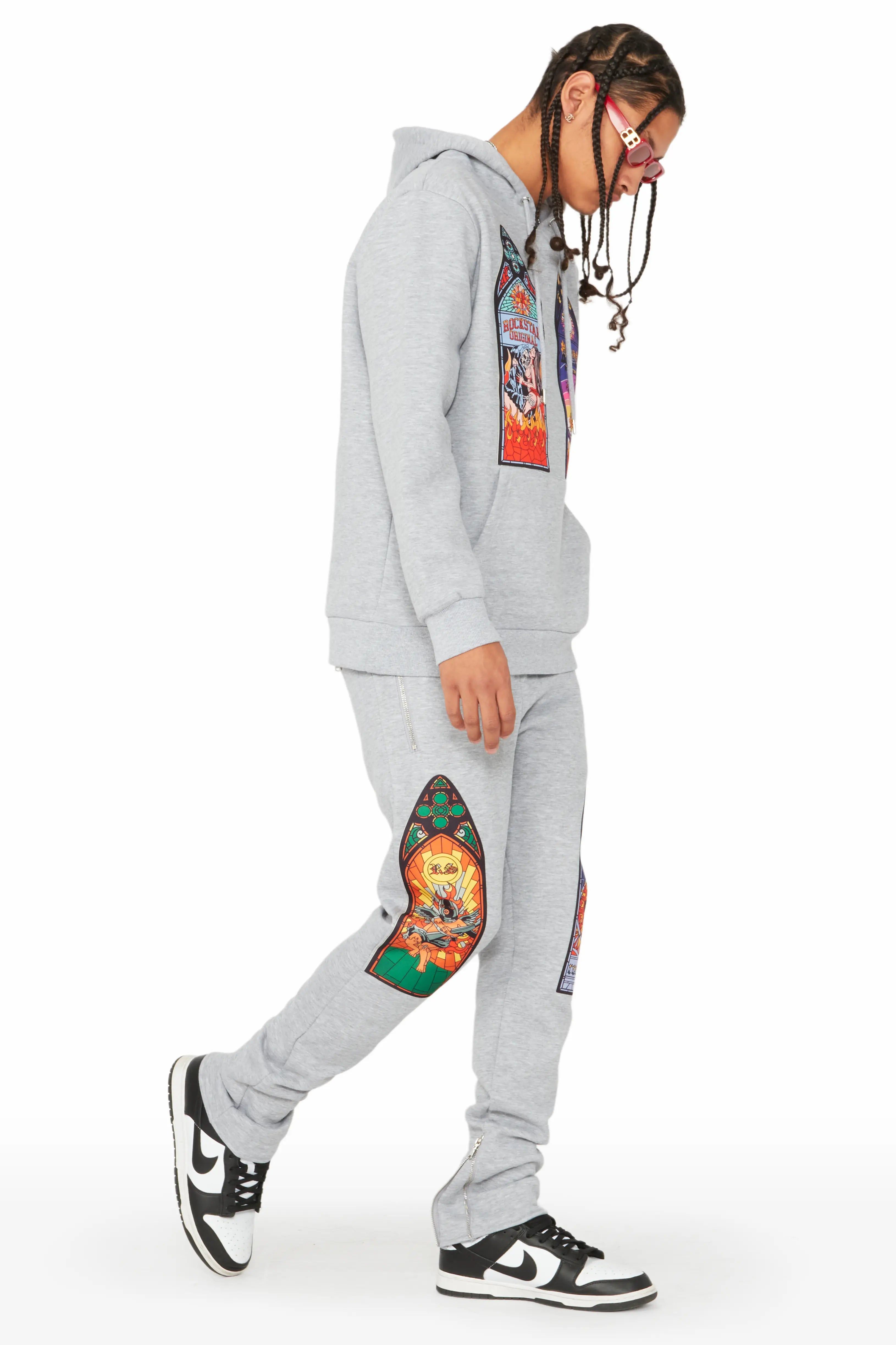 Hamish Grey Slim Fit Track Set sold by Rockstar Original product image thumbnail 2