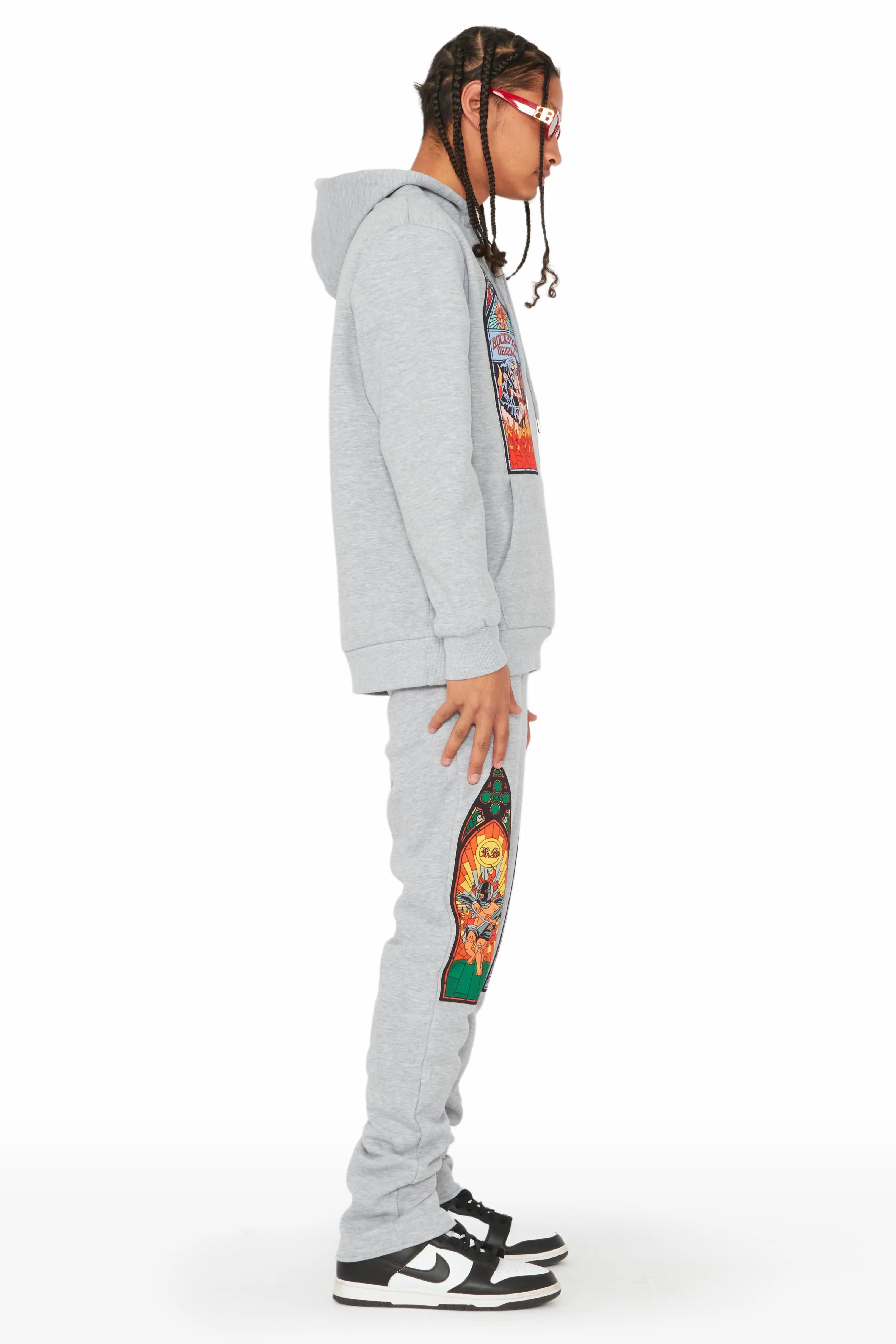 Hamish Grey Slim Fit Track Set sold by Rockstar Original product image thumbnail 3