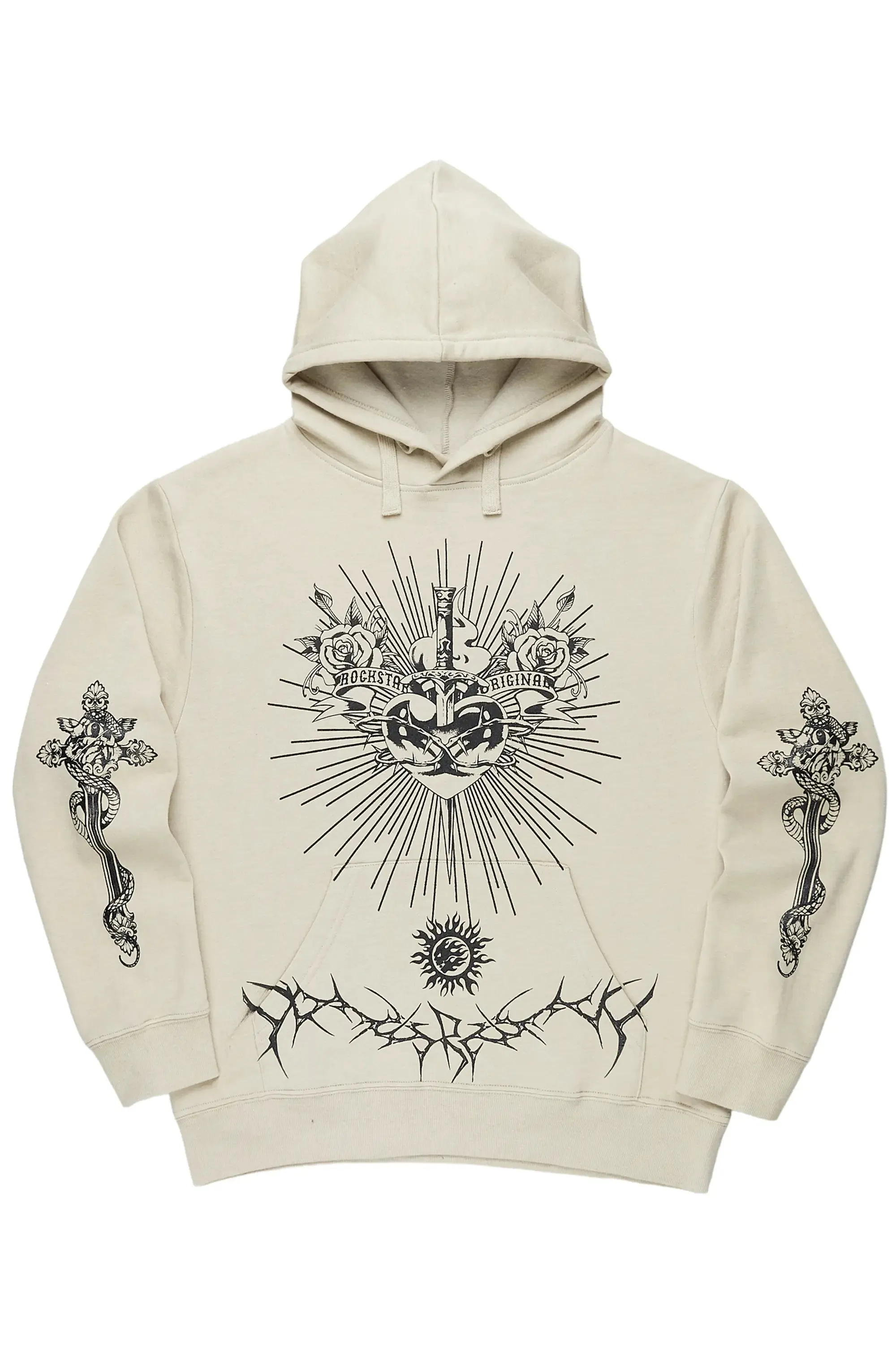 Tennette Beige Oversized Hoodie sold by Rockstar Original