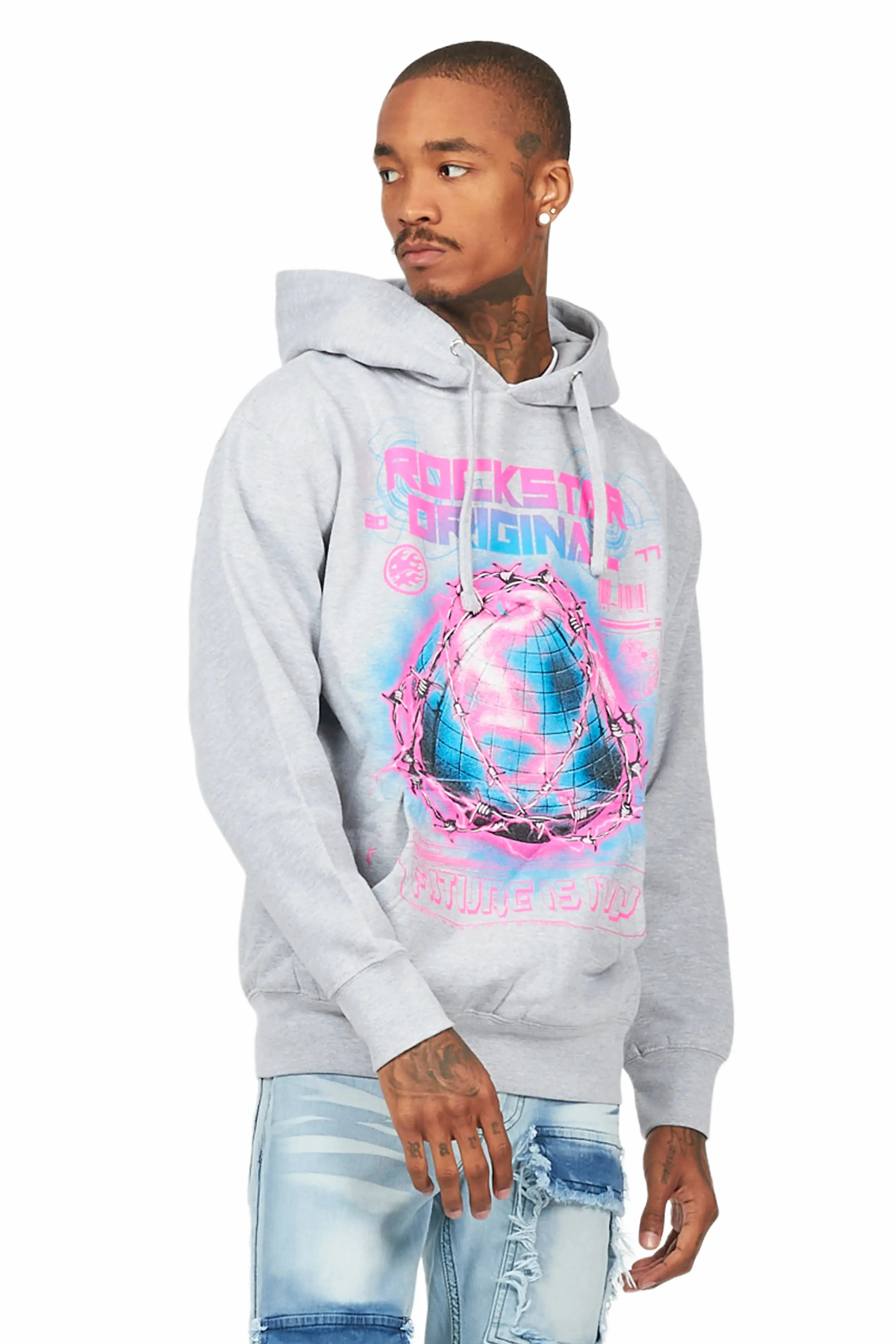 Digital Heather Grey Graphic Hoodie sold by Rockstar Original product image thumbnail 4