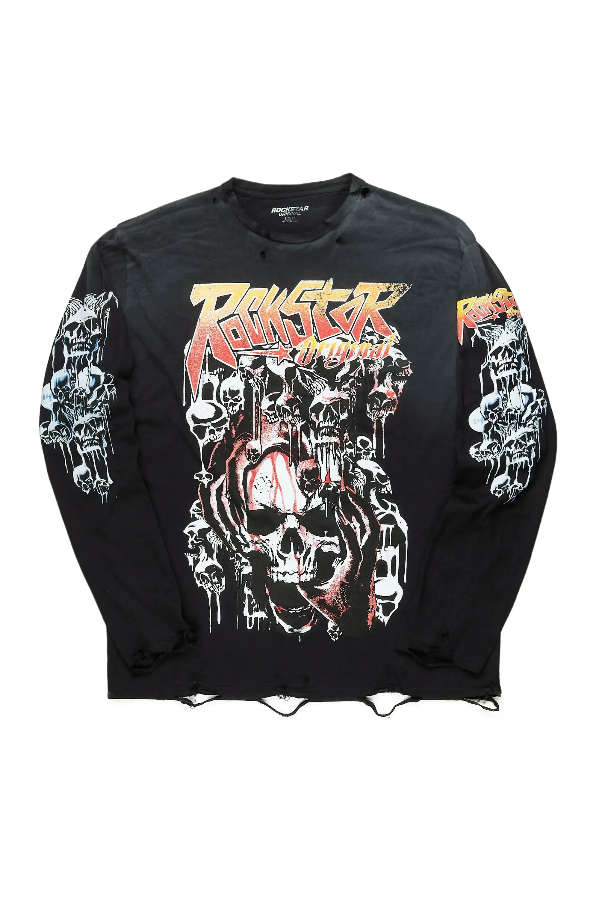 Grady Black Long Sleeve Graphic T-Shirt sold by Rockstar Original