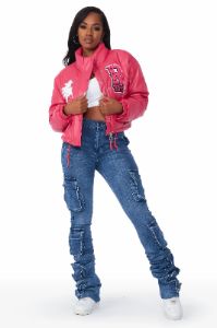 Emilie Fuchsia Puffer Jacket sold by Rockstar Original