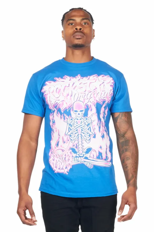Yoga Royal Blue Graphic T-Shirt sold by Rockstar Original