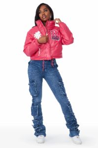 Emilie Fuchsia Puffer Jacket sold by Rockstar Original