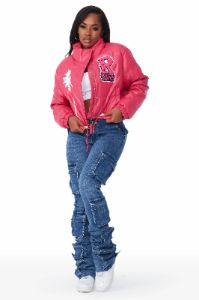 Emilie Fuchsia Puffer Jacket sold by Rockstar Original