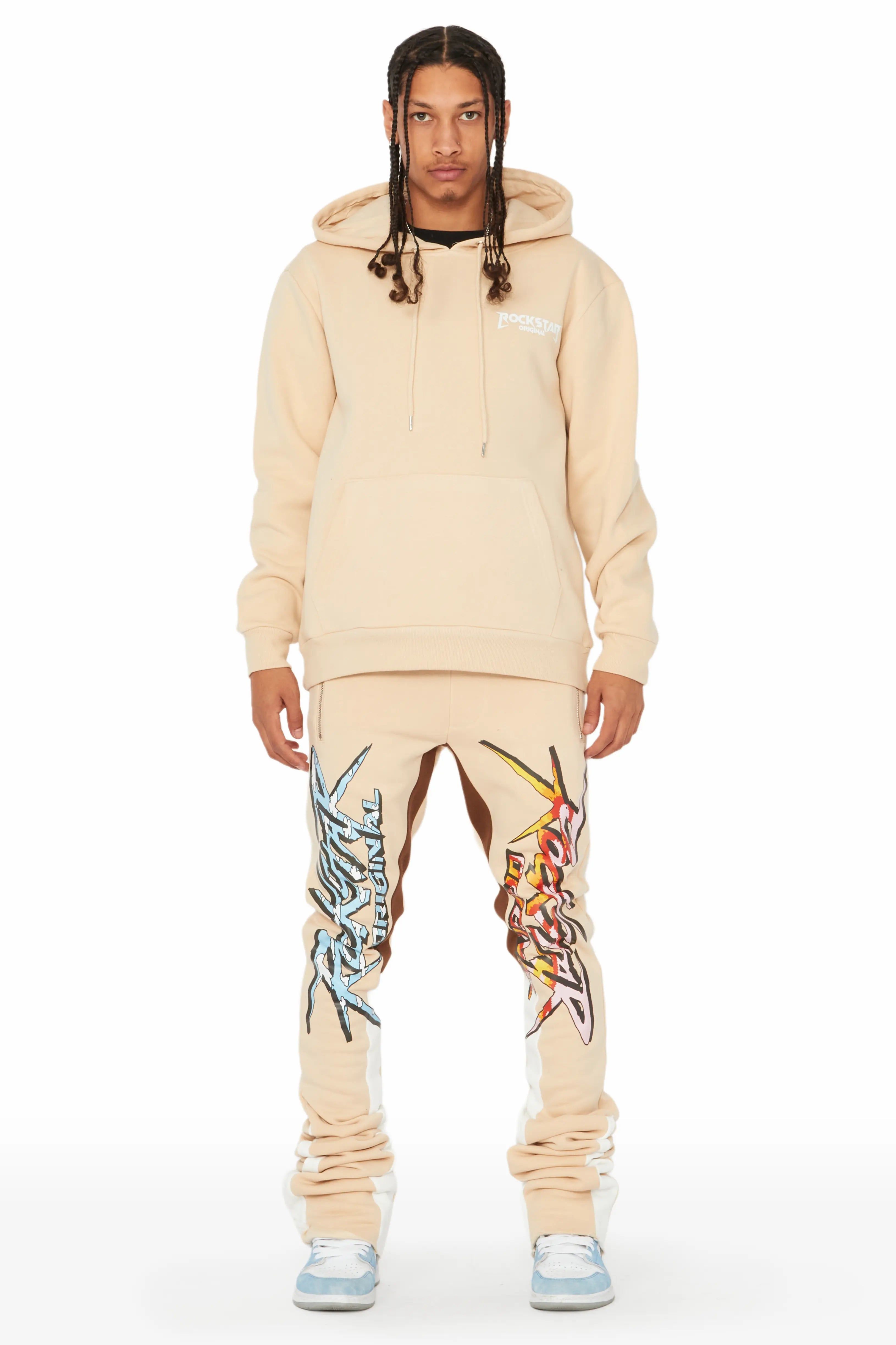 Cormac Beige Super Stacked Track Set sold by Rockstar Original