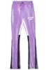 Firoz Purple Graphic Stacked Flare Pant sold by Rockstar Original