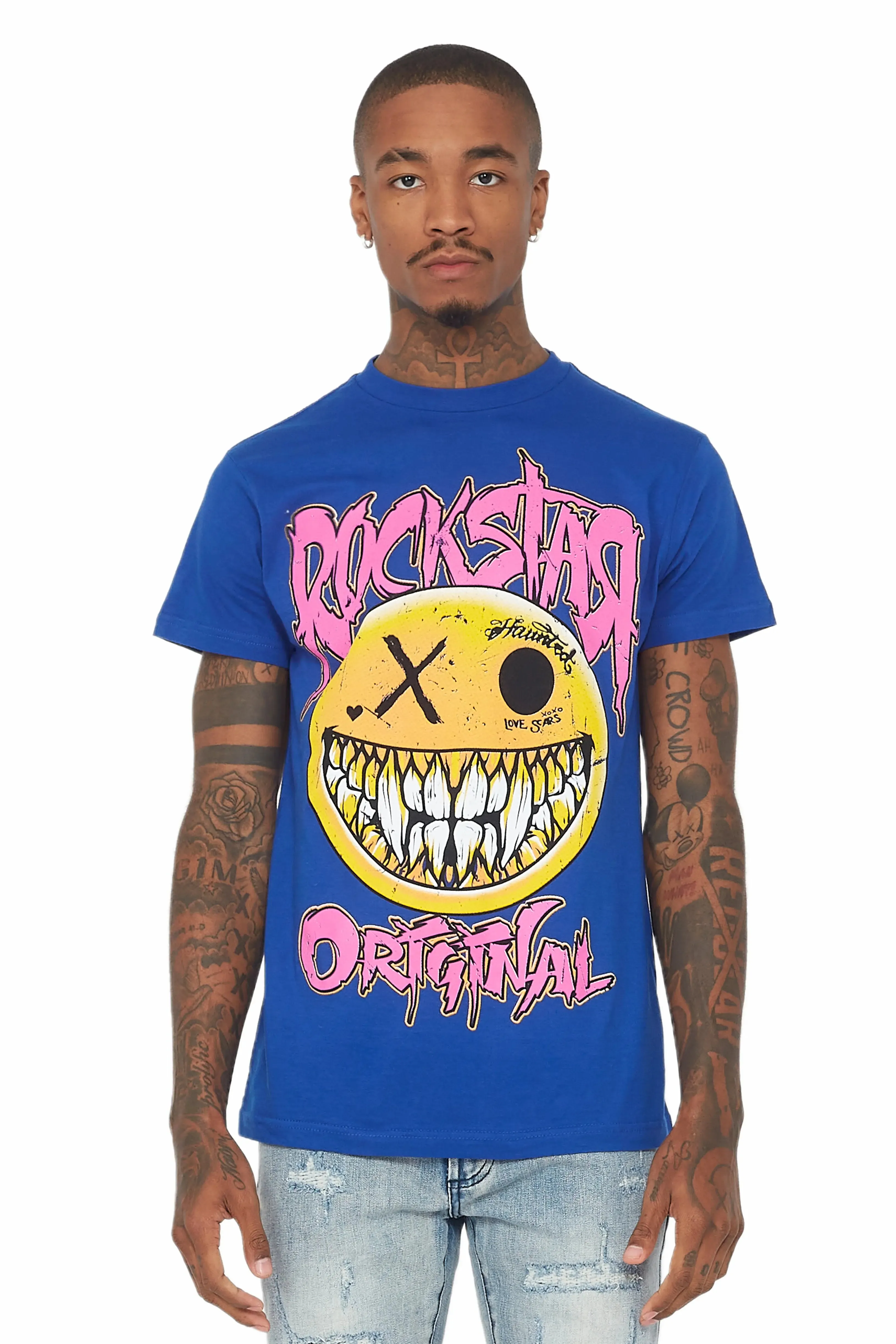 Fraust Royal Blue Graphic T-Shirt sold by Rockstar Original