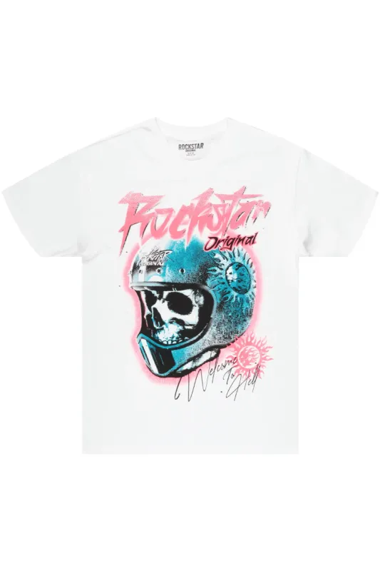 Quincey White Oversized T-Shirt sold by Rockstar Original