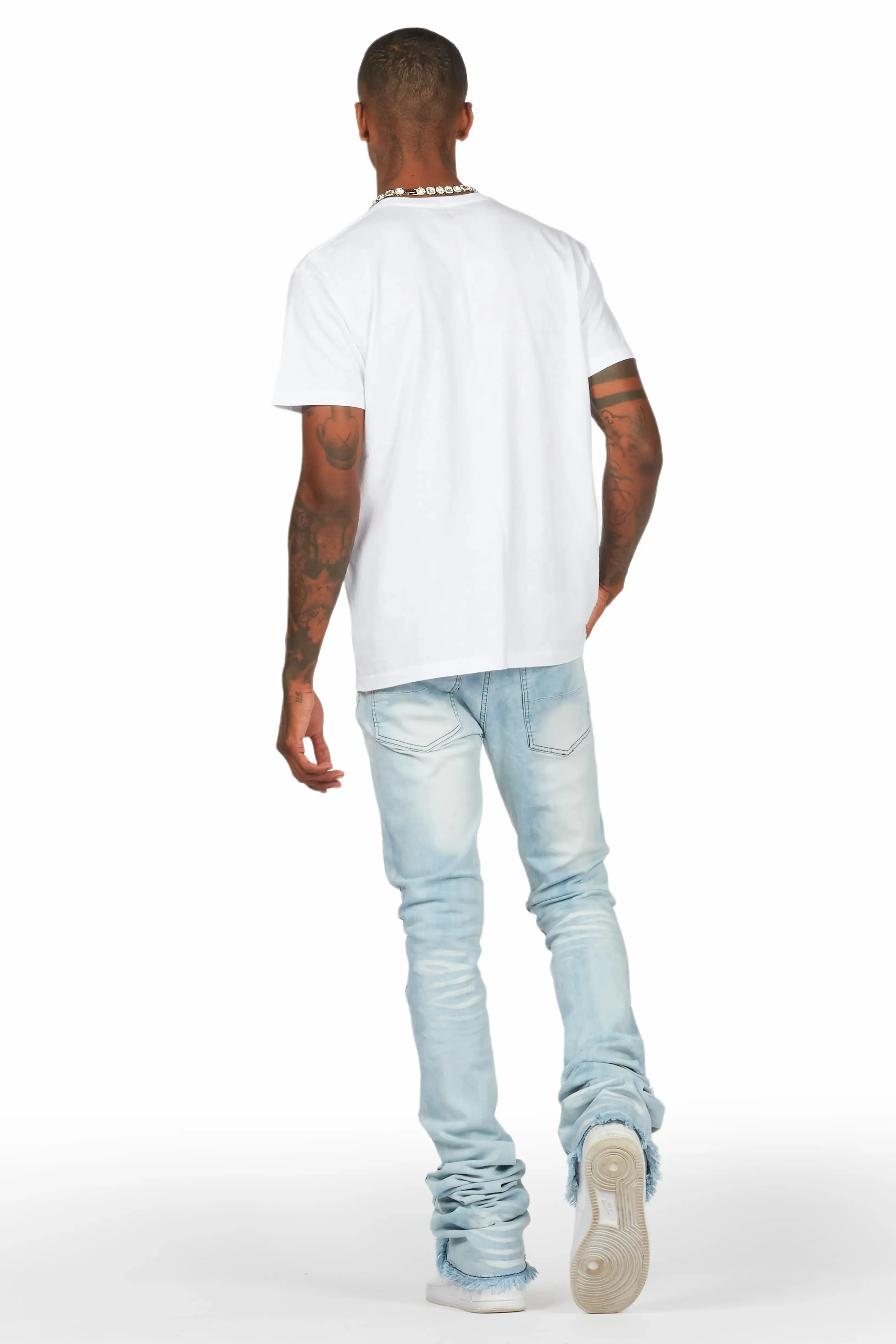 Baraz Blue Painter Super Stacked Flare Jean sold by Rockstar Original product image thumbnail 5