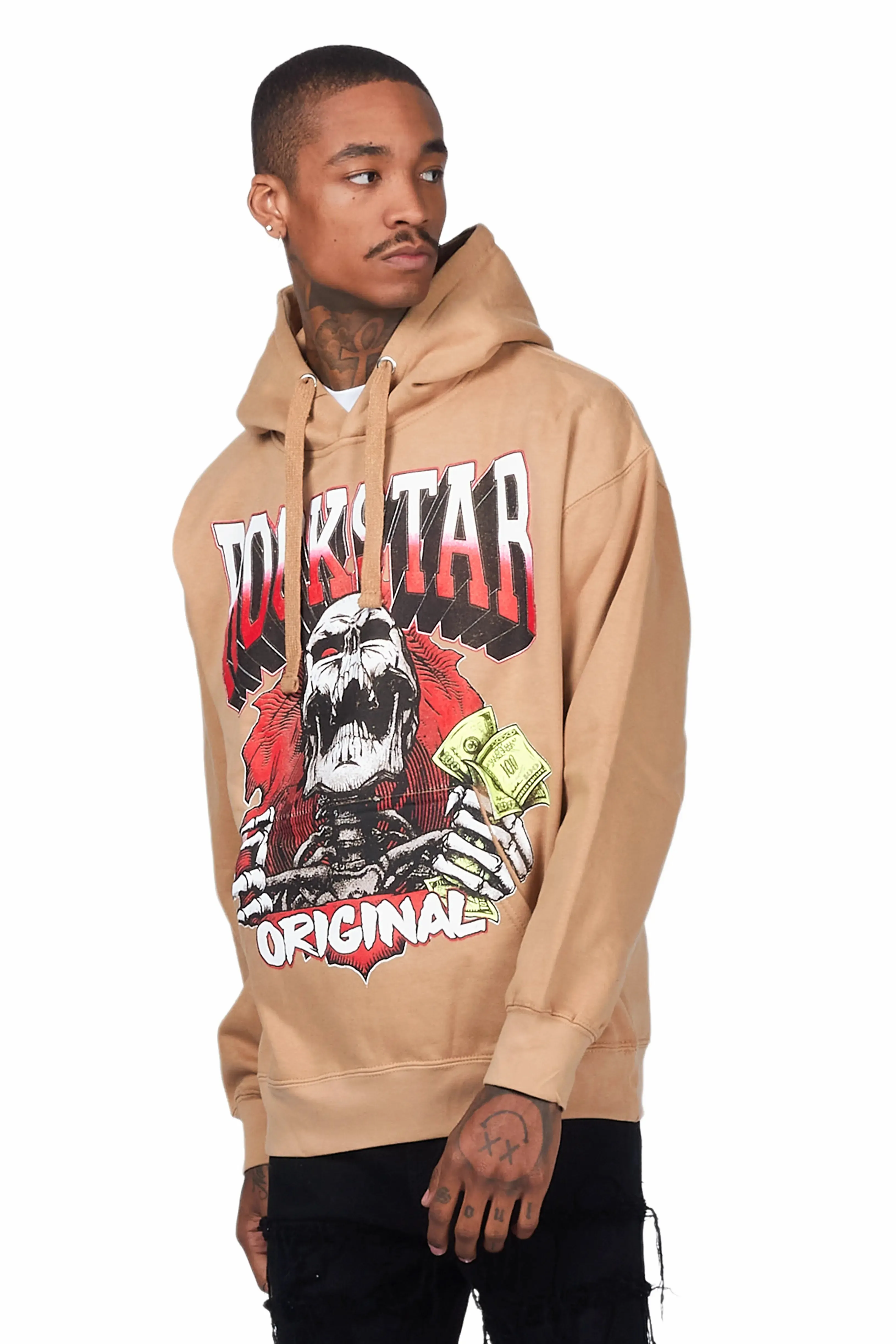 Zytron Beige Graphic Hoodie sold by Rockstar Original product image thumbnail 3
