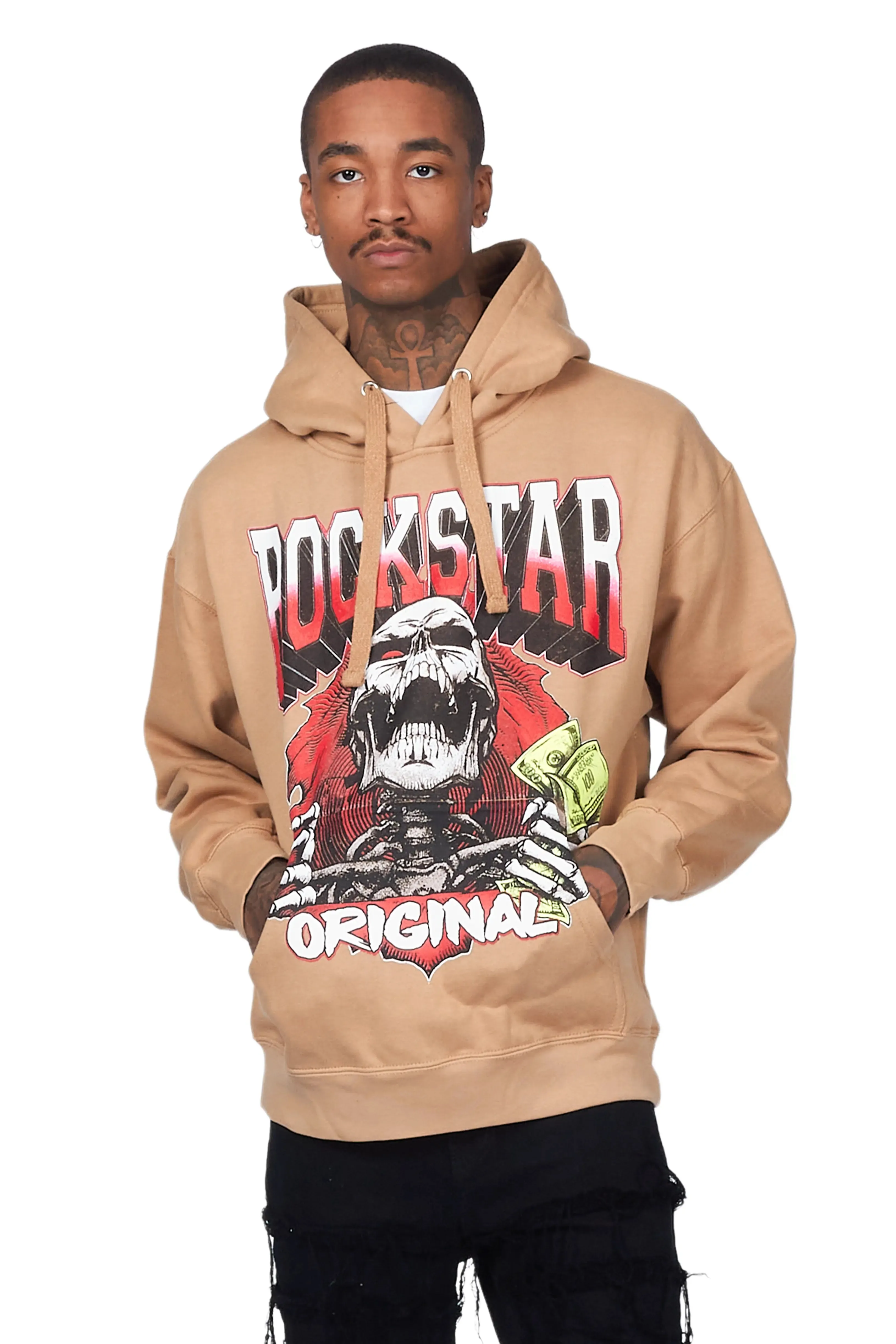 Zytron Beige Graphic Hoodie sold by Rockstar Original product image thumbnail 4