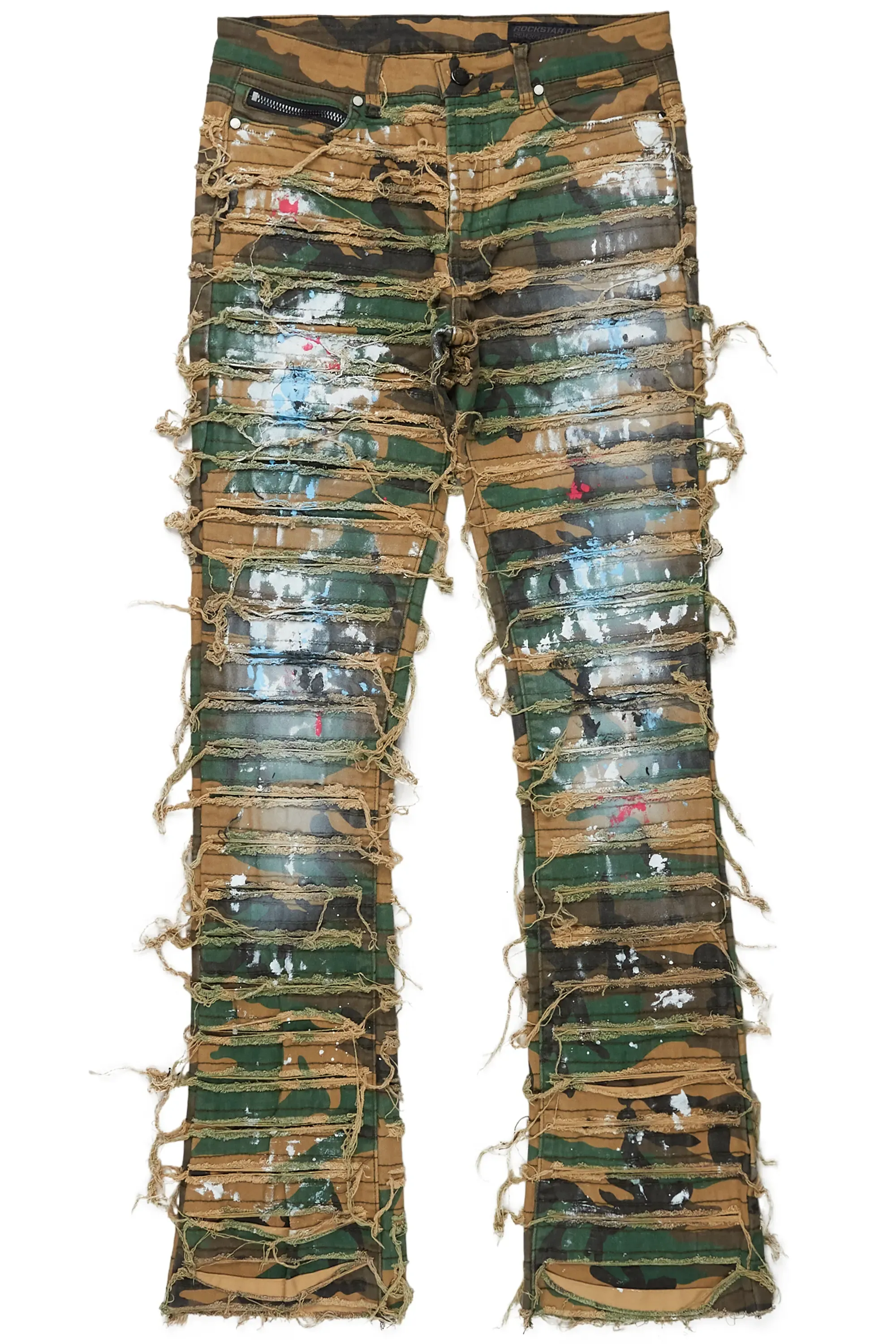 Raith Faded Camo Painter Stacked Flare Jean sold by Rockstar Original product image thumbnail 2