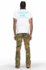 Raith Faded Camo Painter Stacked Flare Jean sold by Rockstar Original
